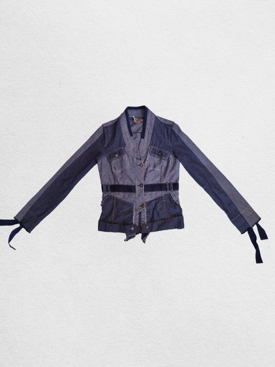 Veste en jean NTS patchwork