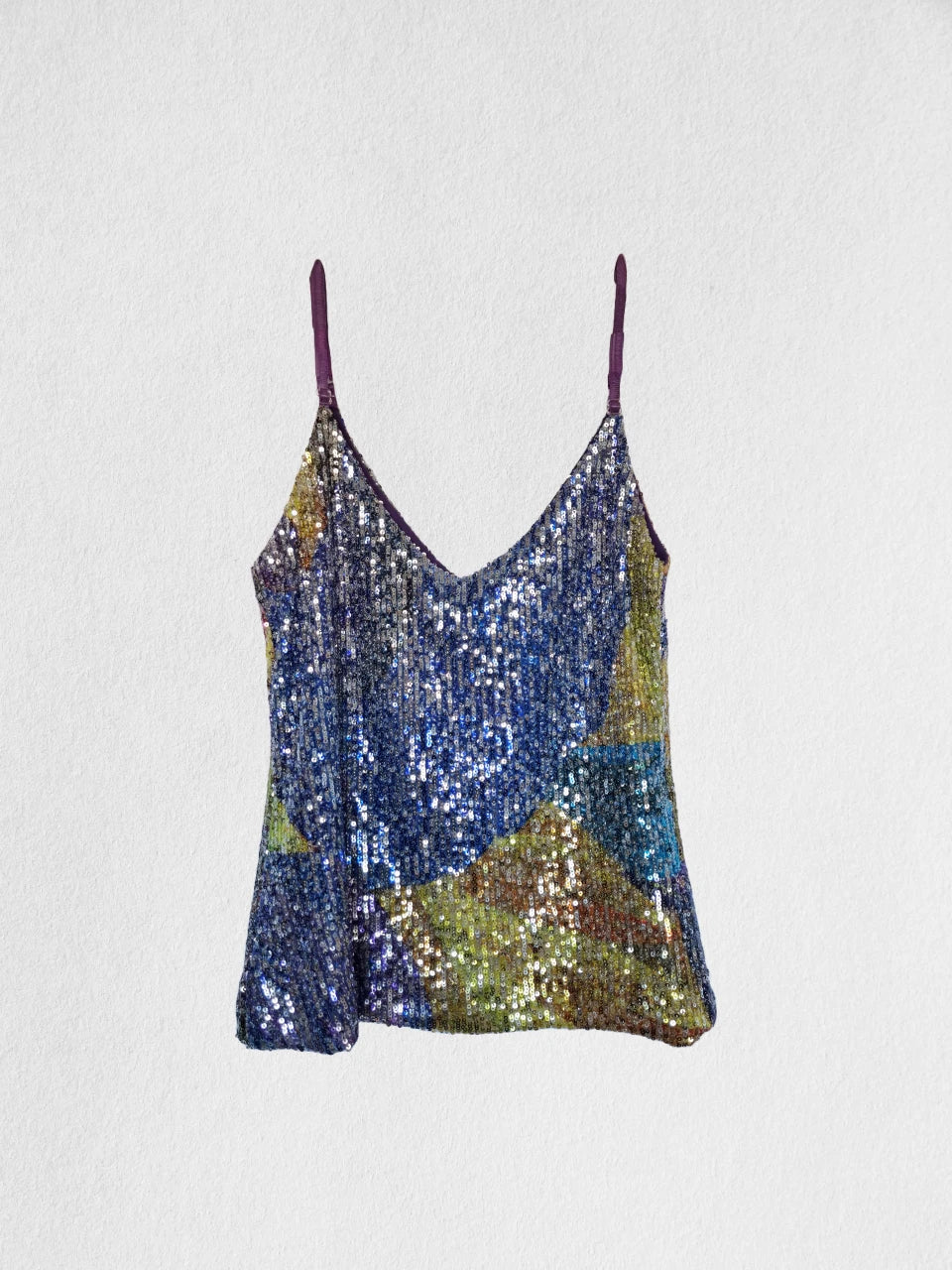 Caraco à sequins multicolore