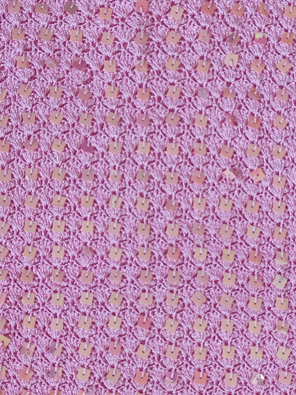 Top sans manches en crochet rose