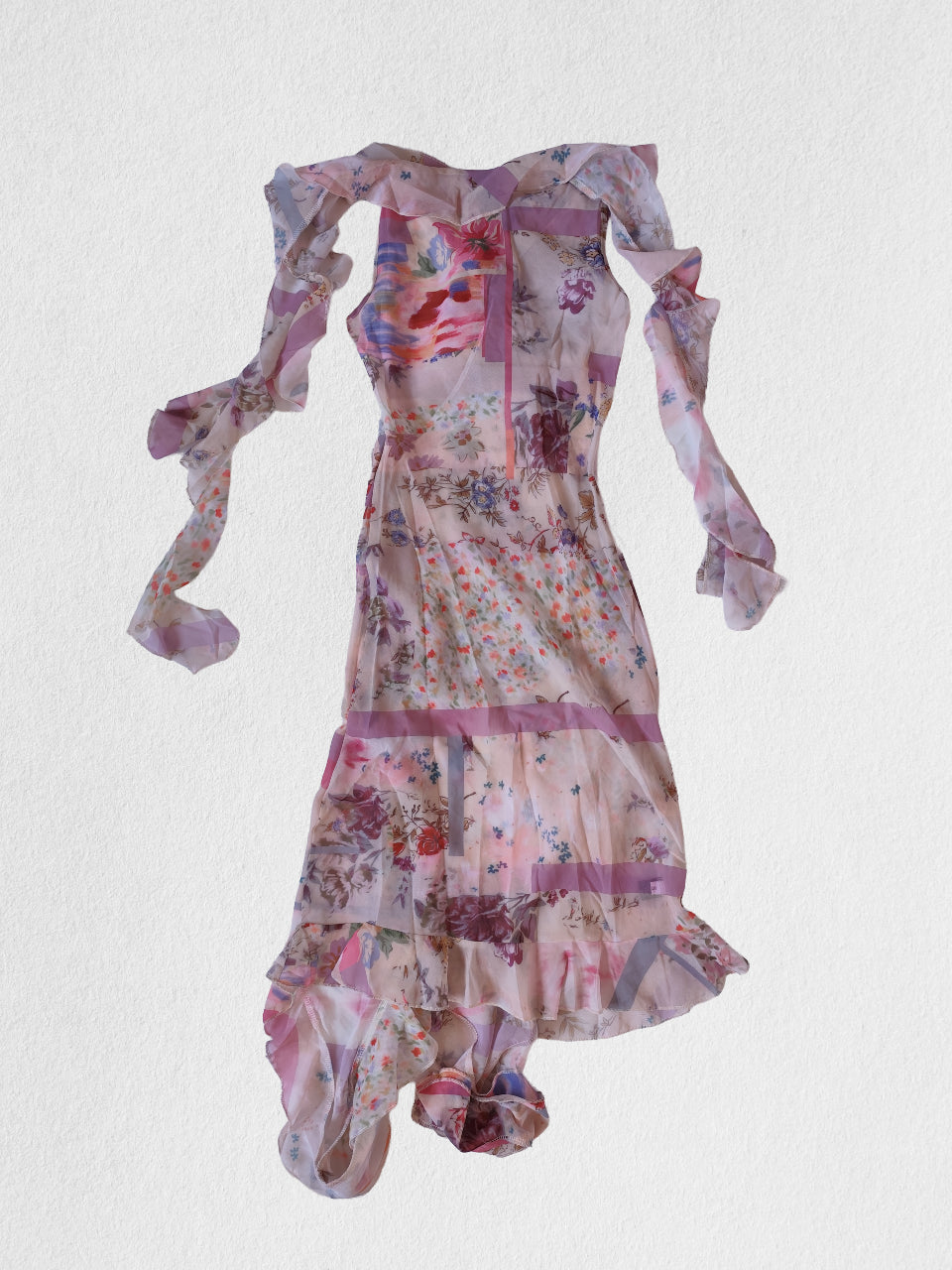 Robe florale rose chic