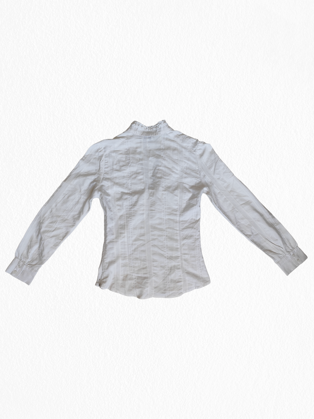 Chemise vintage style babydoll avec broderies et fermeture éclair