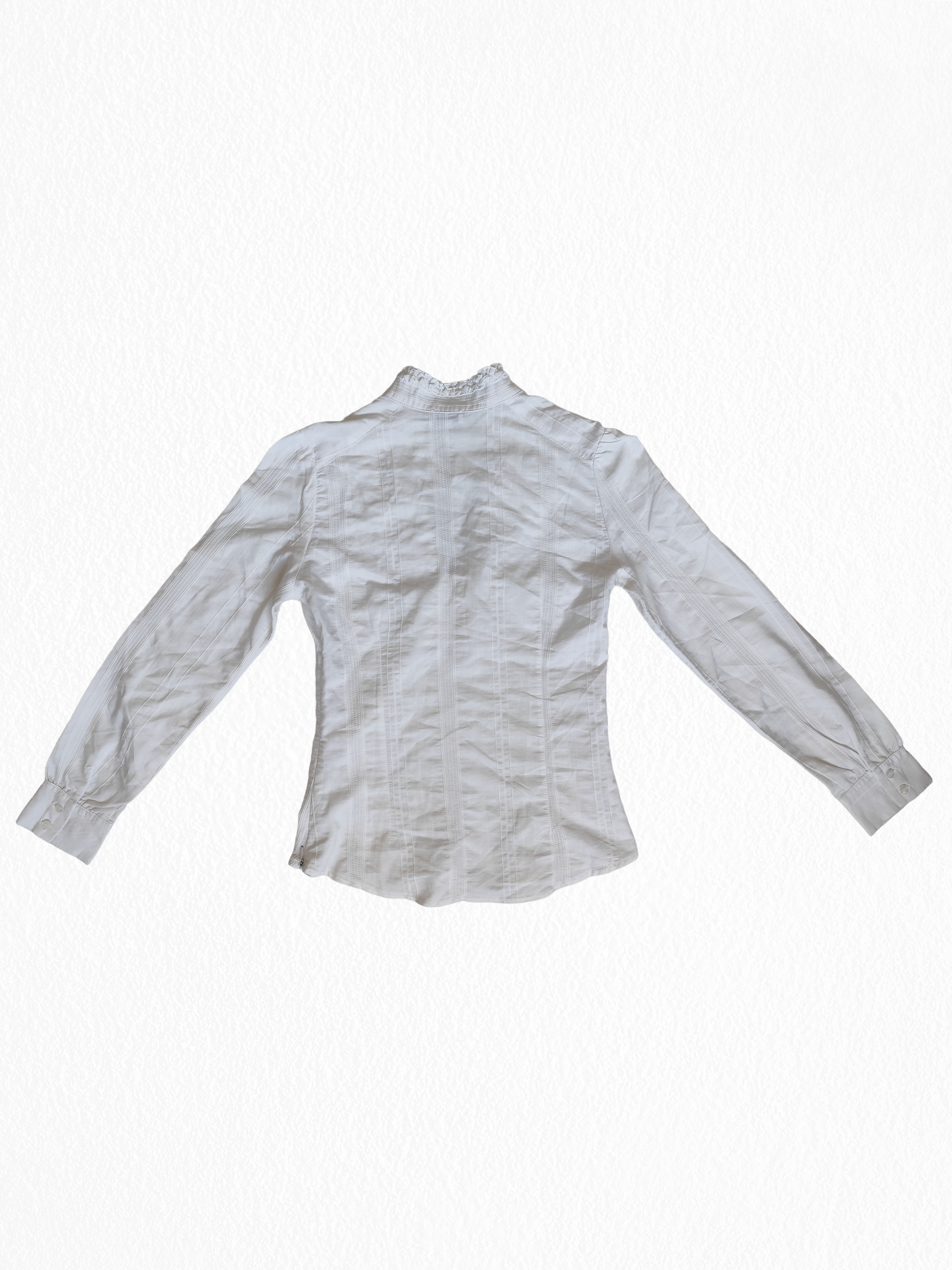 Chemise vintage style babydoll avec broderies et fermeture éclair