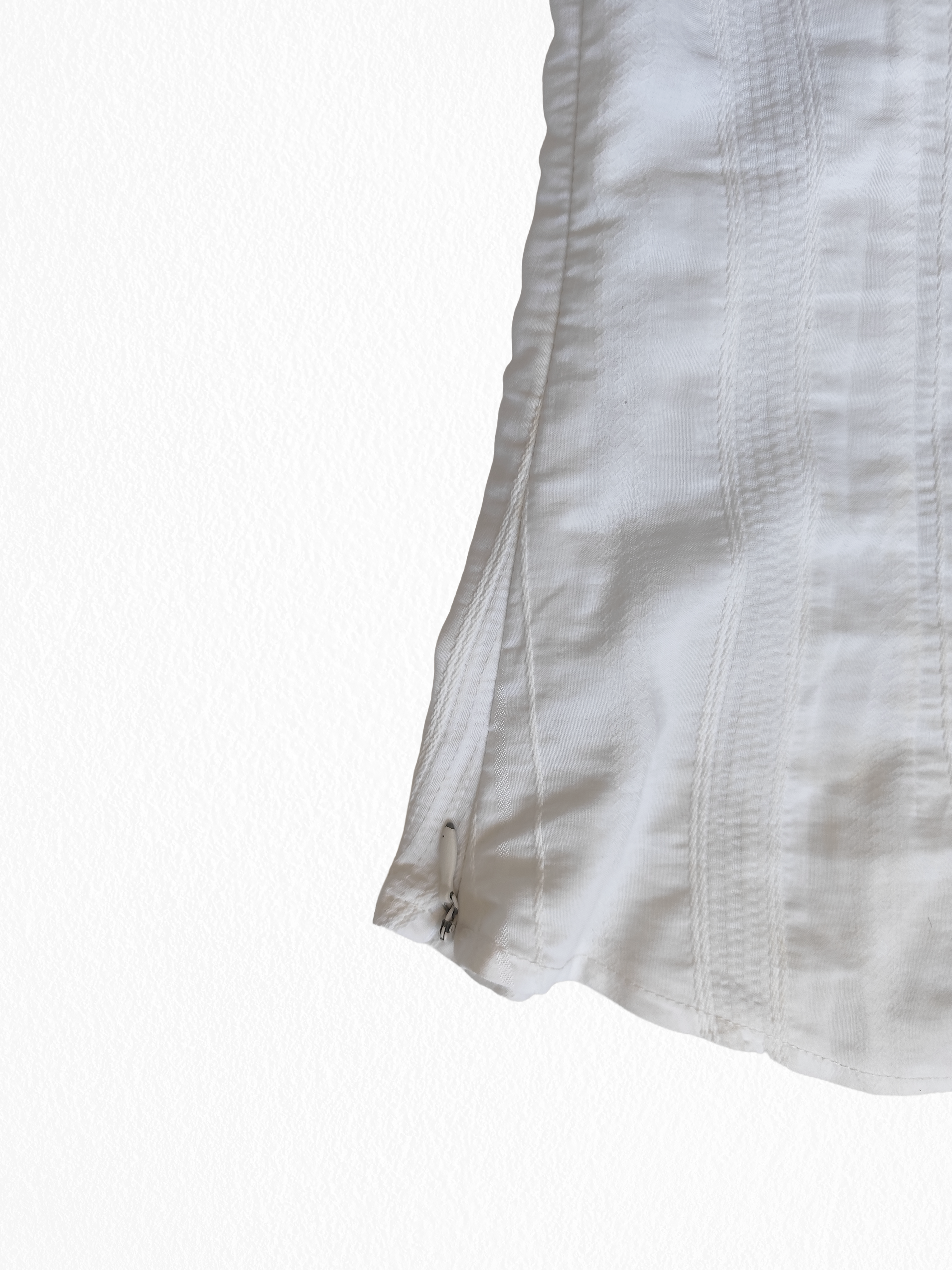 Chemise vintage style babydoll avec broderies et fermeture éclair