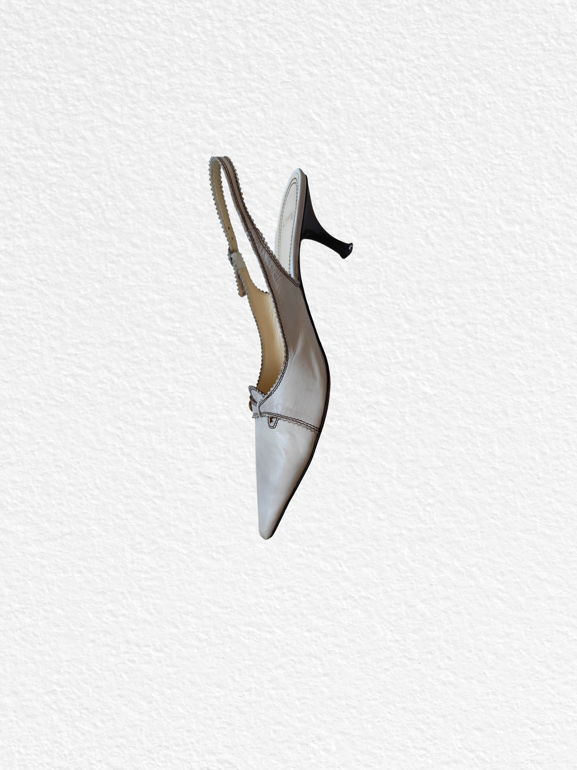 Talon en cuir Blanc