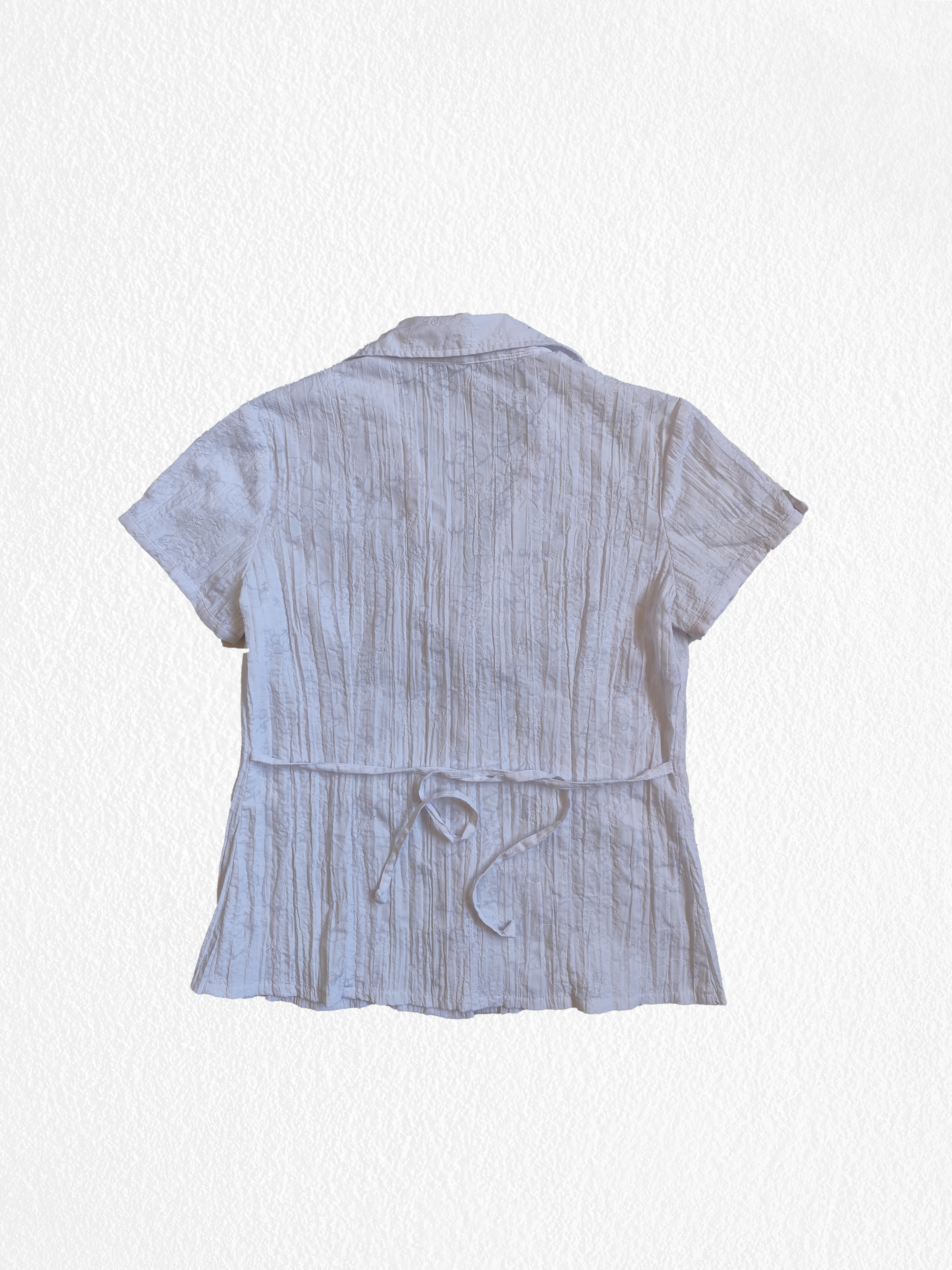 Blouse babydoll blanche vintage.