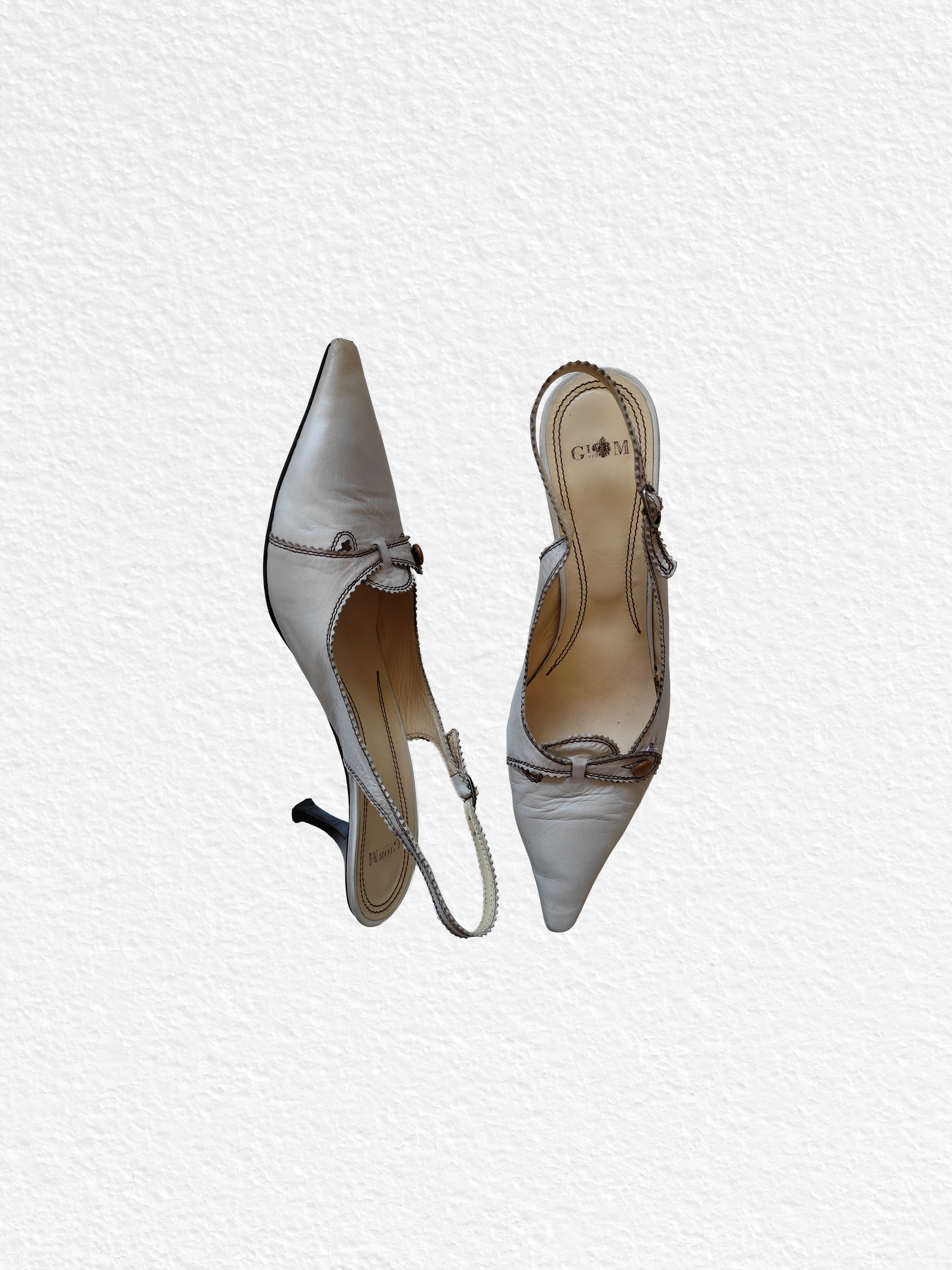 Talon en cuir Blanc