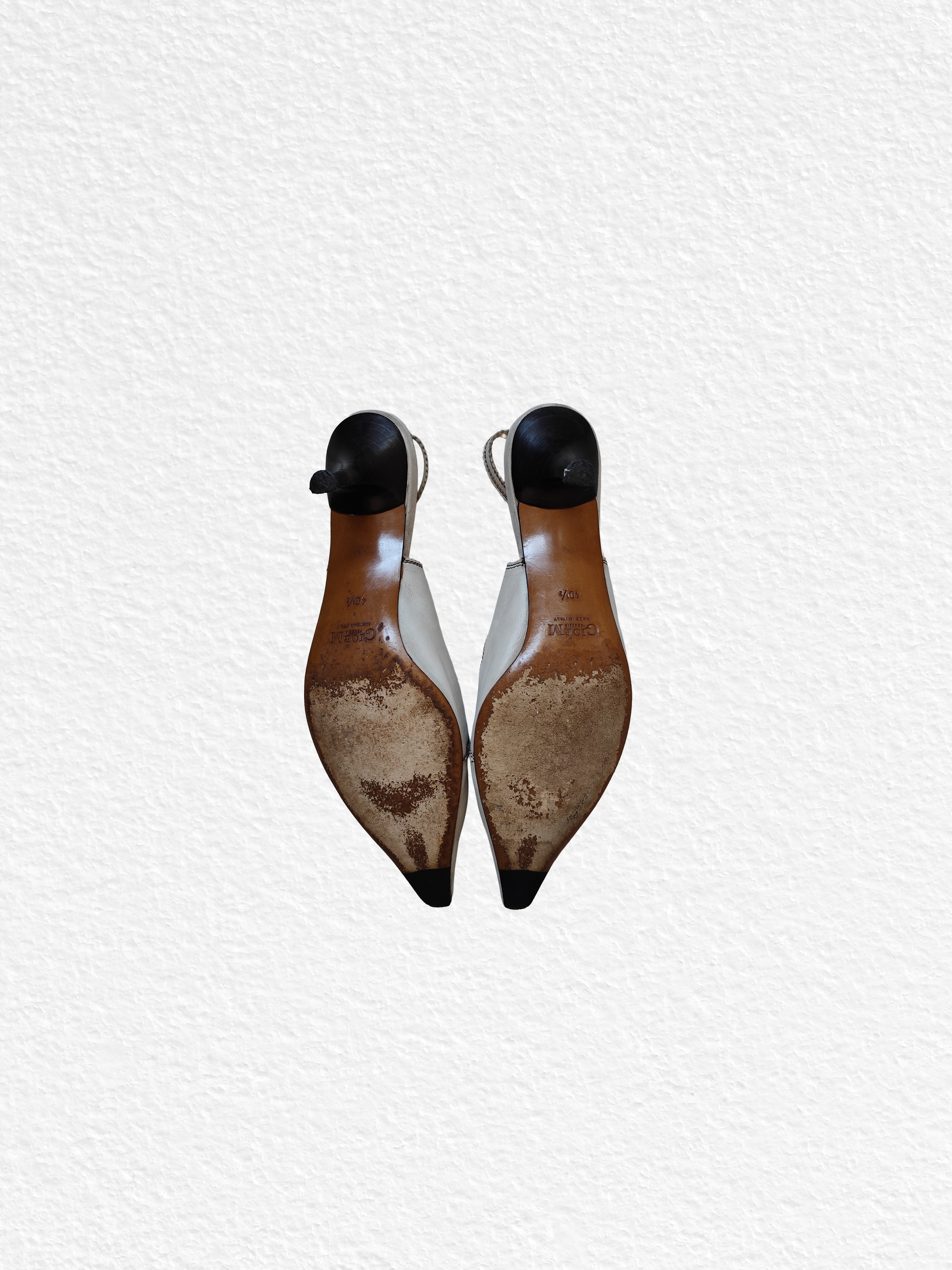 Talon en cuir Blanc