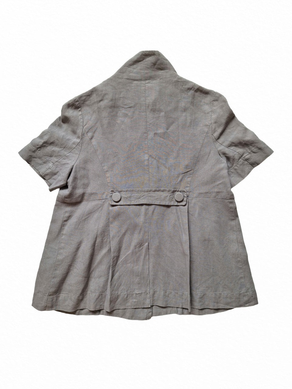 Veste grise style japonais manches courtes