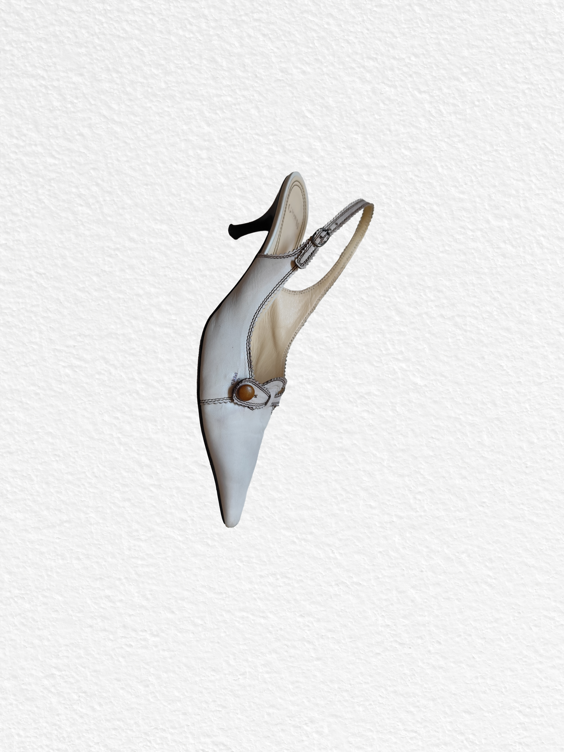 Talon en cuir Blanc