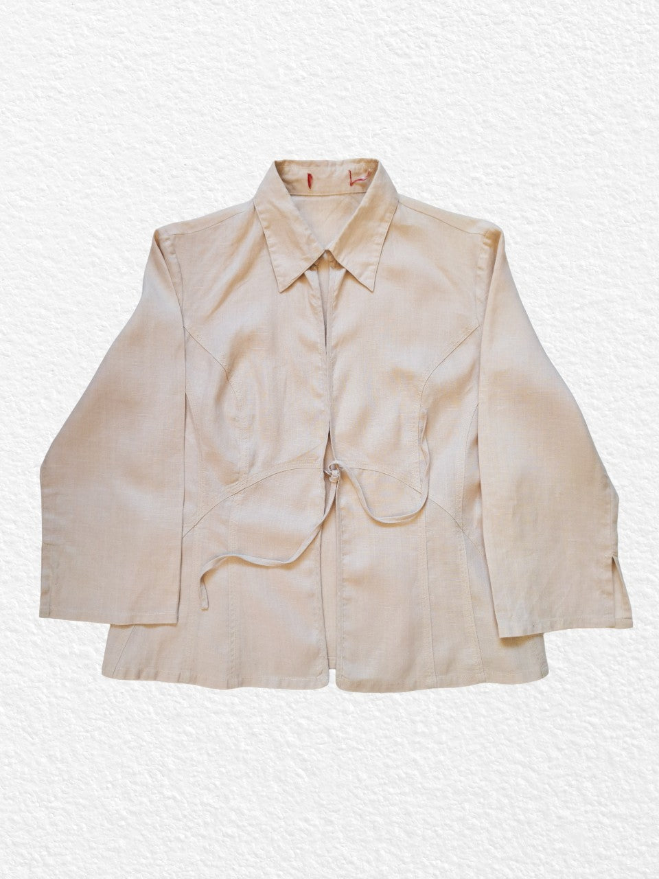 Veste en lin crème style japonais
