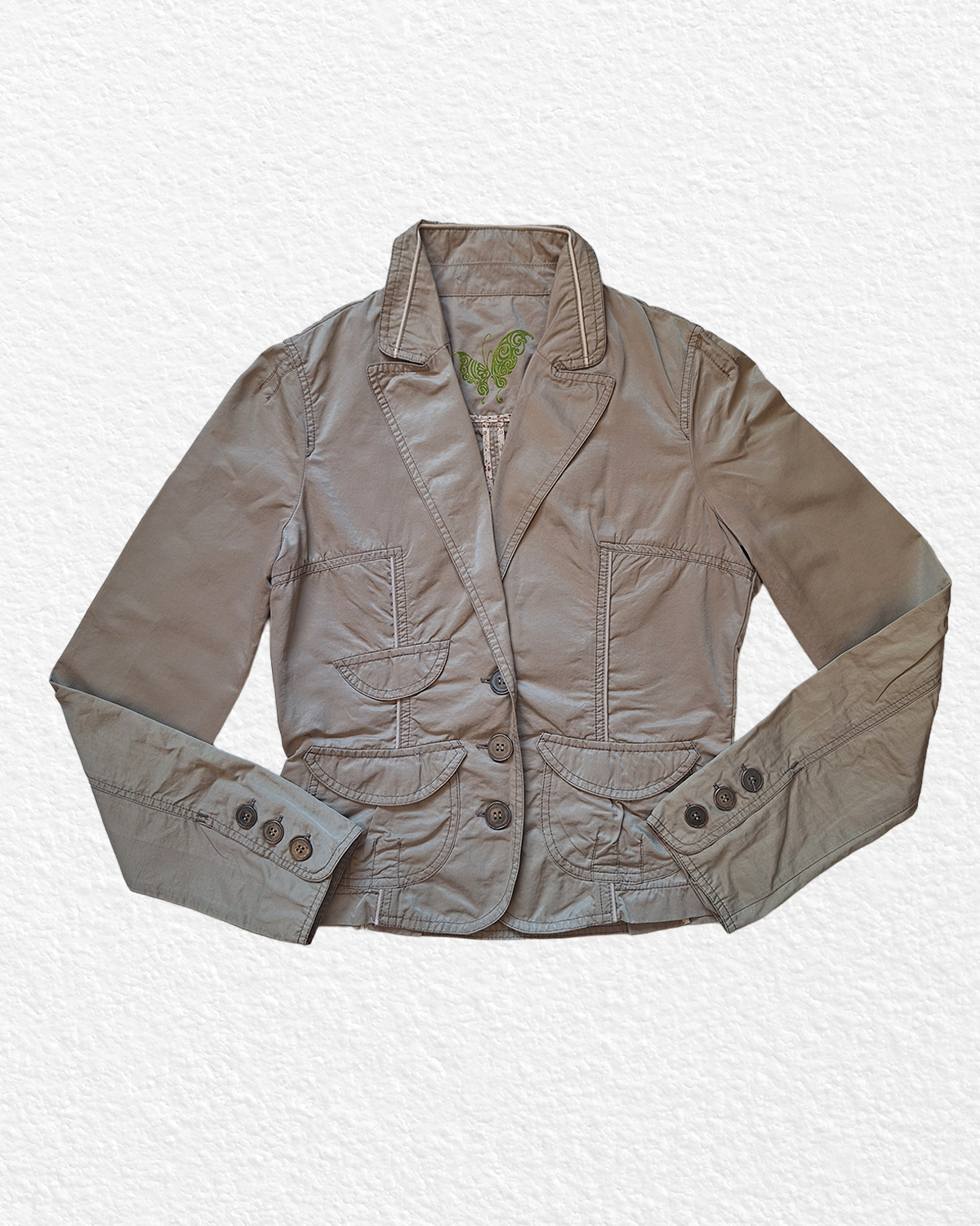 Vintage Khaki Beige Jacket - S