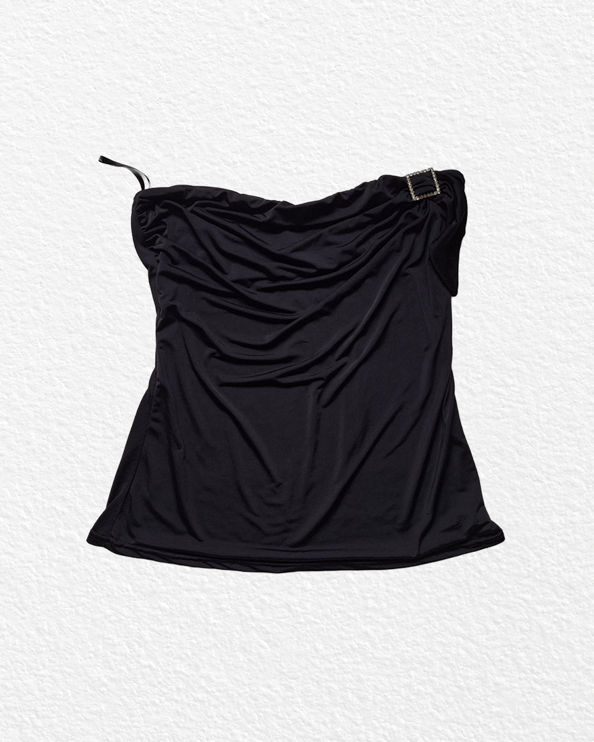 Black sleeveless top with rhinestone detail - L