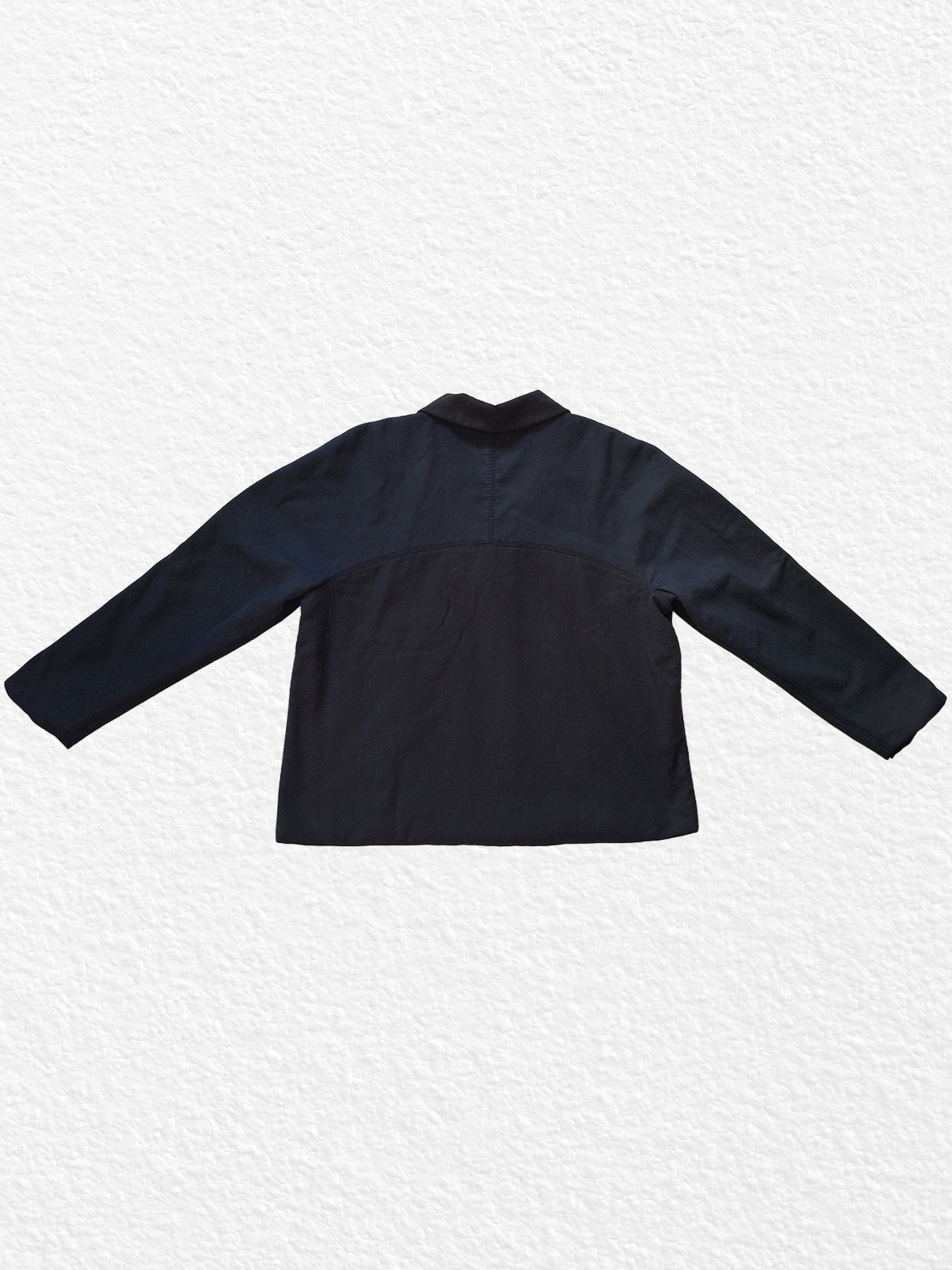 Winter black button-up jacket