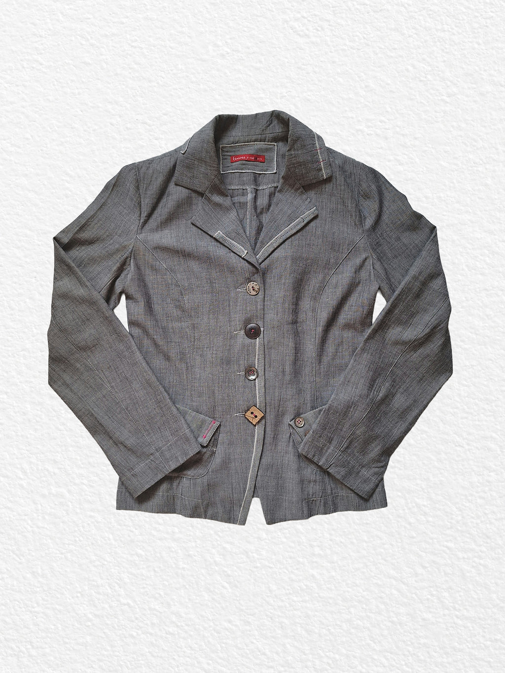 Grey women's blazer jacket