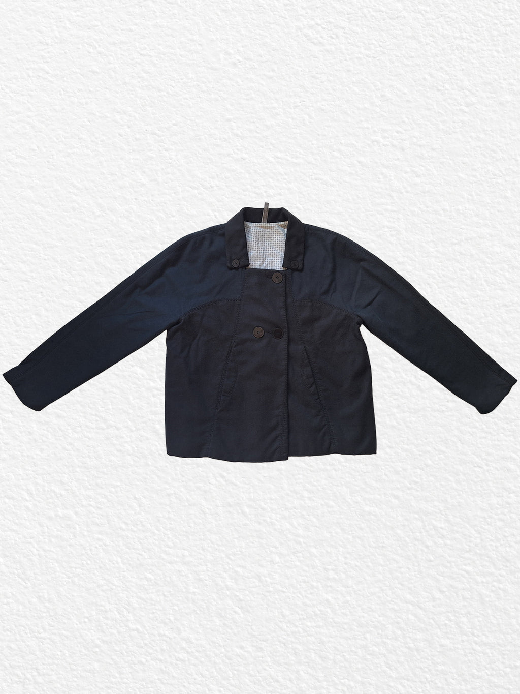 Winter black button-up jacket