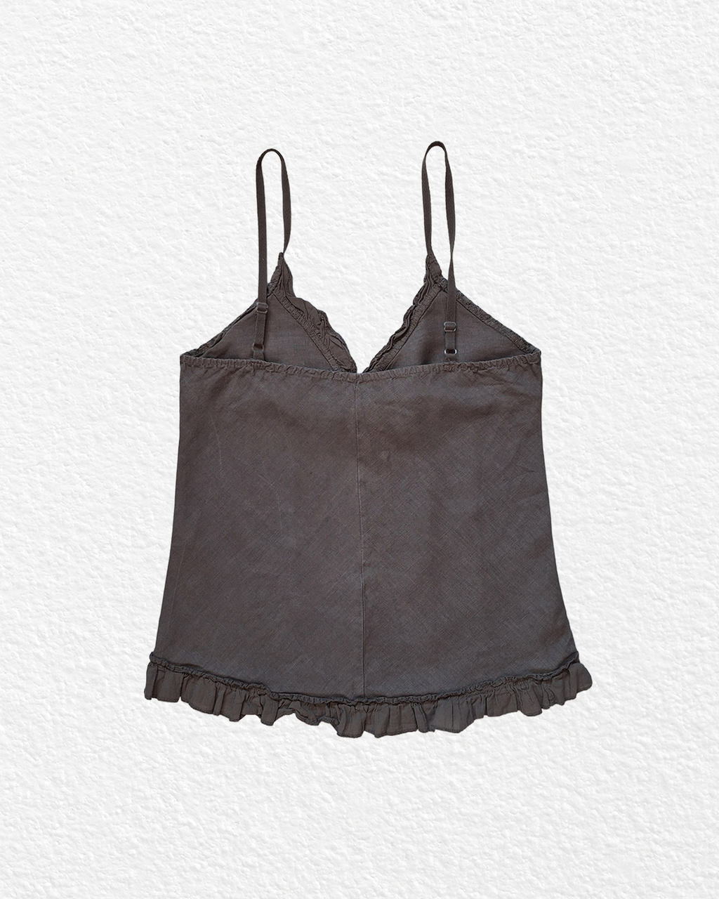 Made in Italy grey-brown linen cami - M