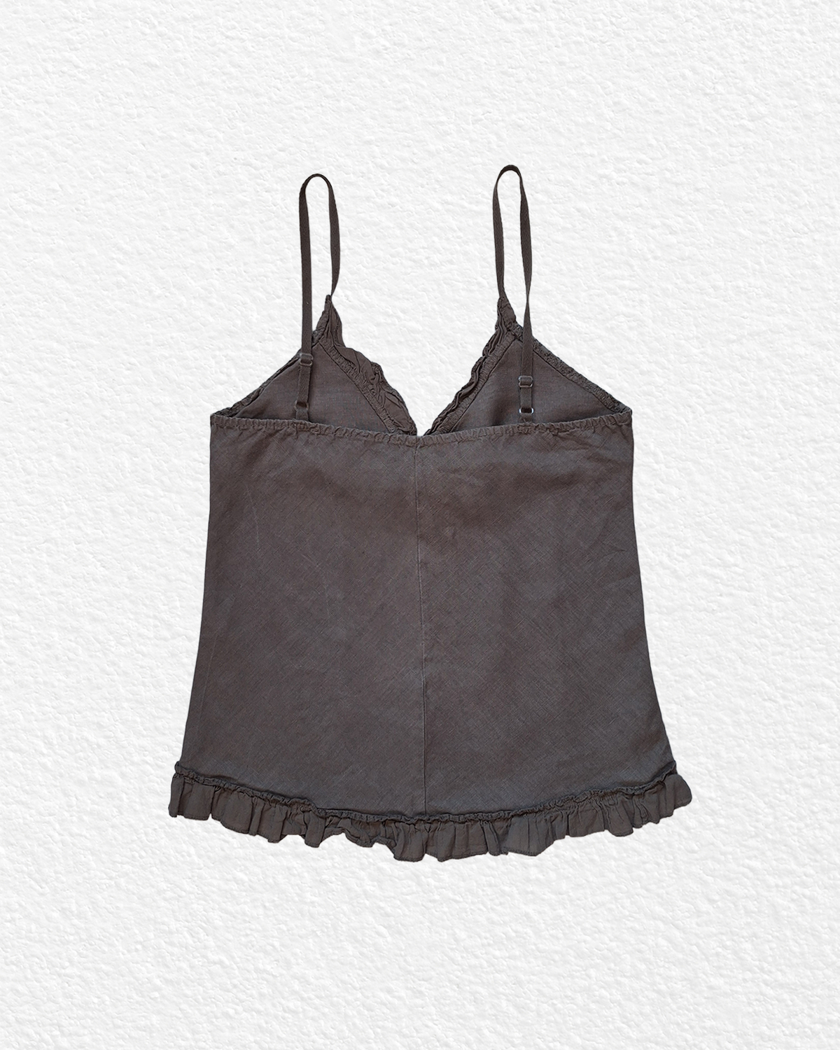 Made in Italy grey-brown linen cami - M
