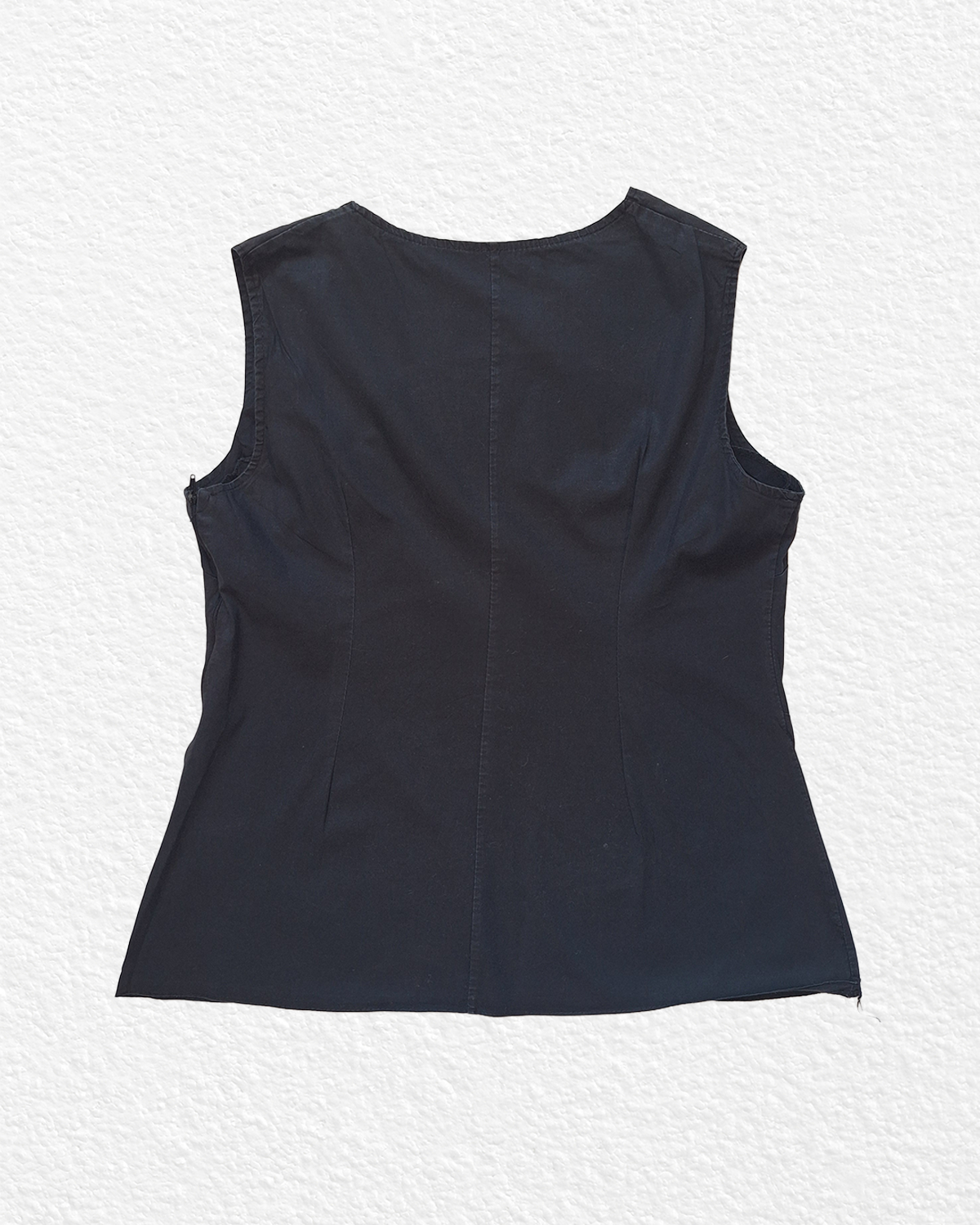 Made in France black asymmetric top — L