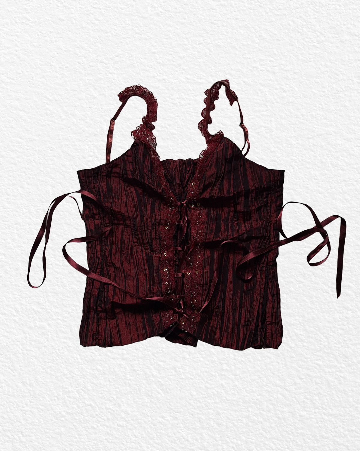 RARE Burgundy Corset