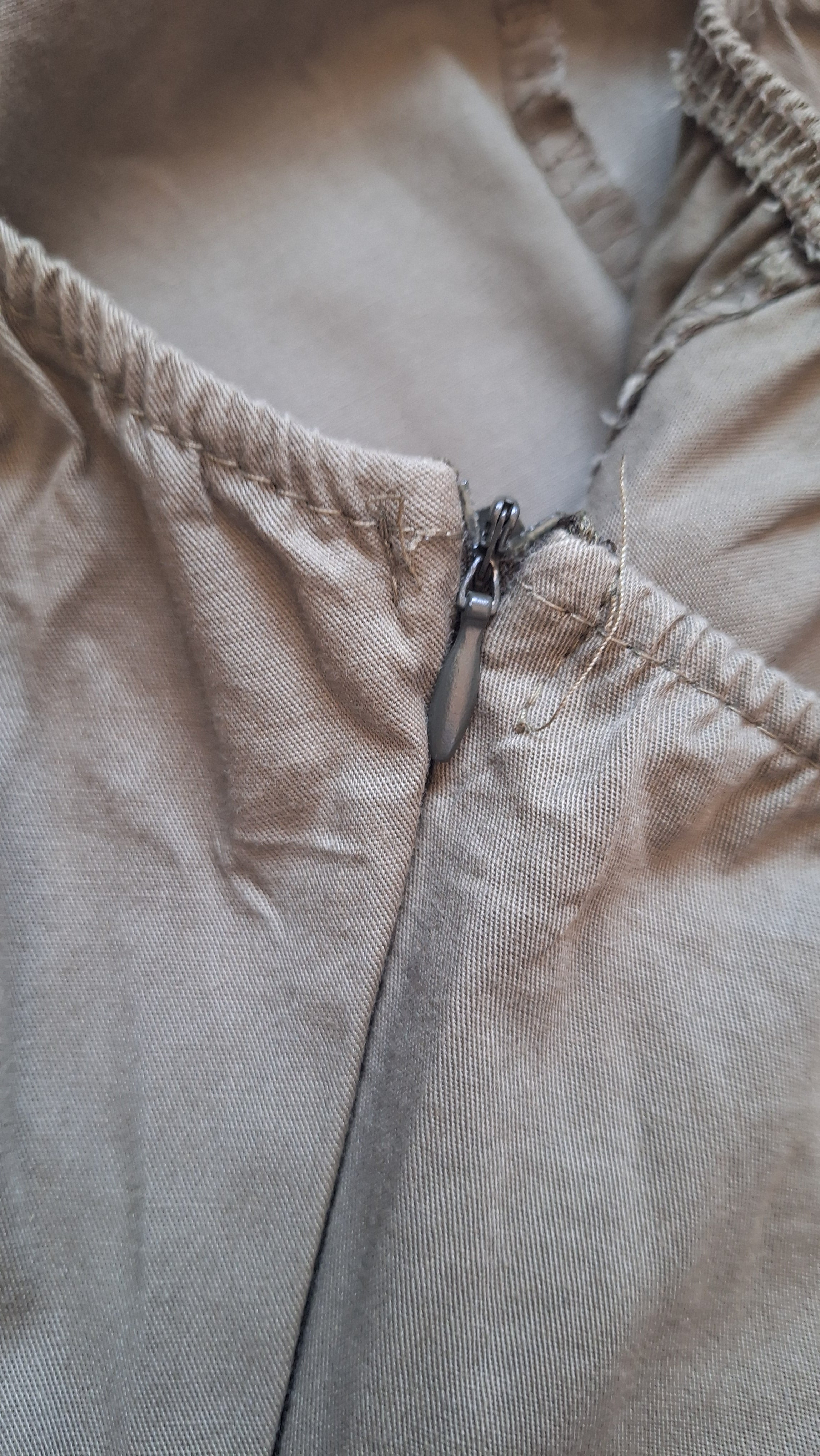 Made in Italy khaki bandeau mini dress - S