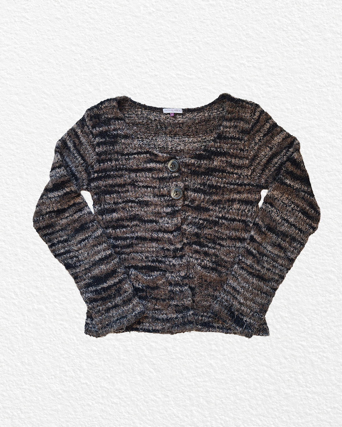 Soft Black and Brown Cardigan - M