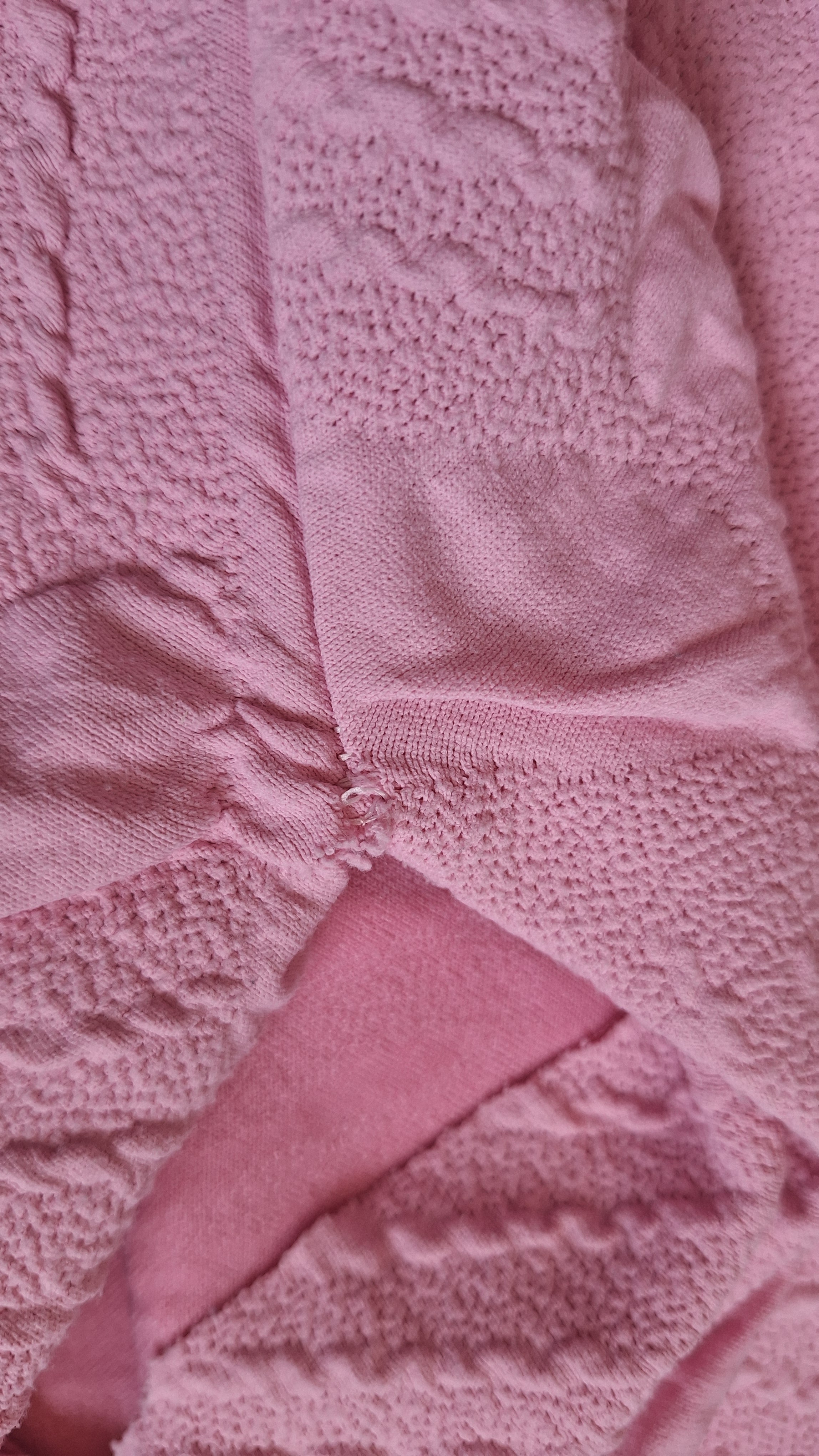 MADE IN ITALY dusty mauve ruffle knit top - S
