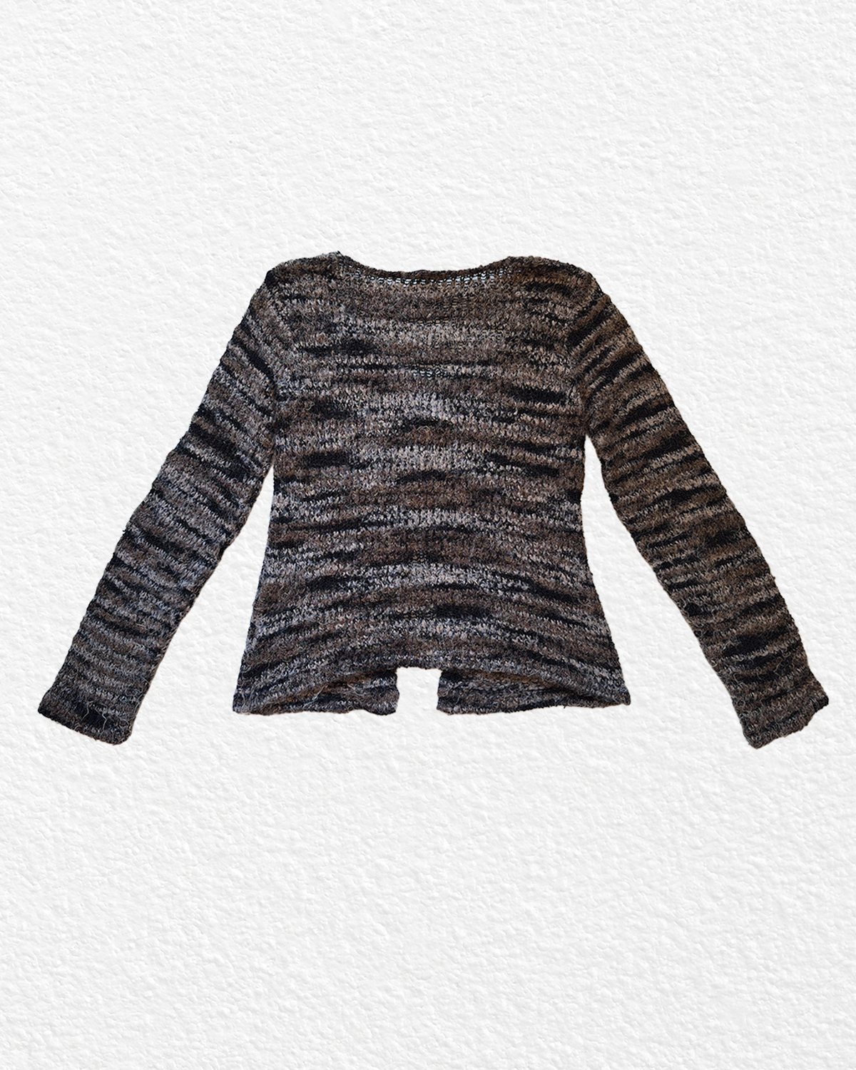 Soft Black and Brown Cardigan - M