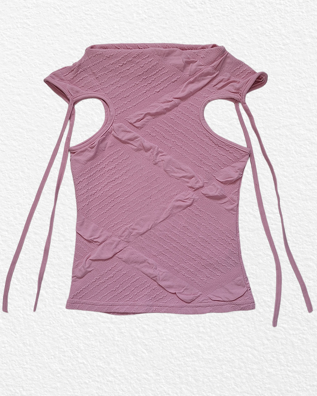 MADE IN ITALY dusty mauve ruffle knit top - S