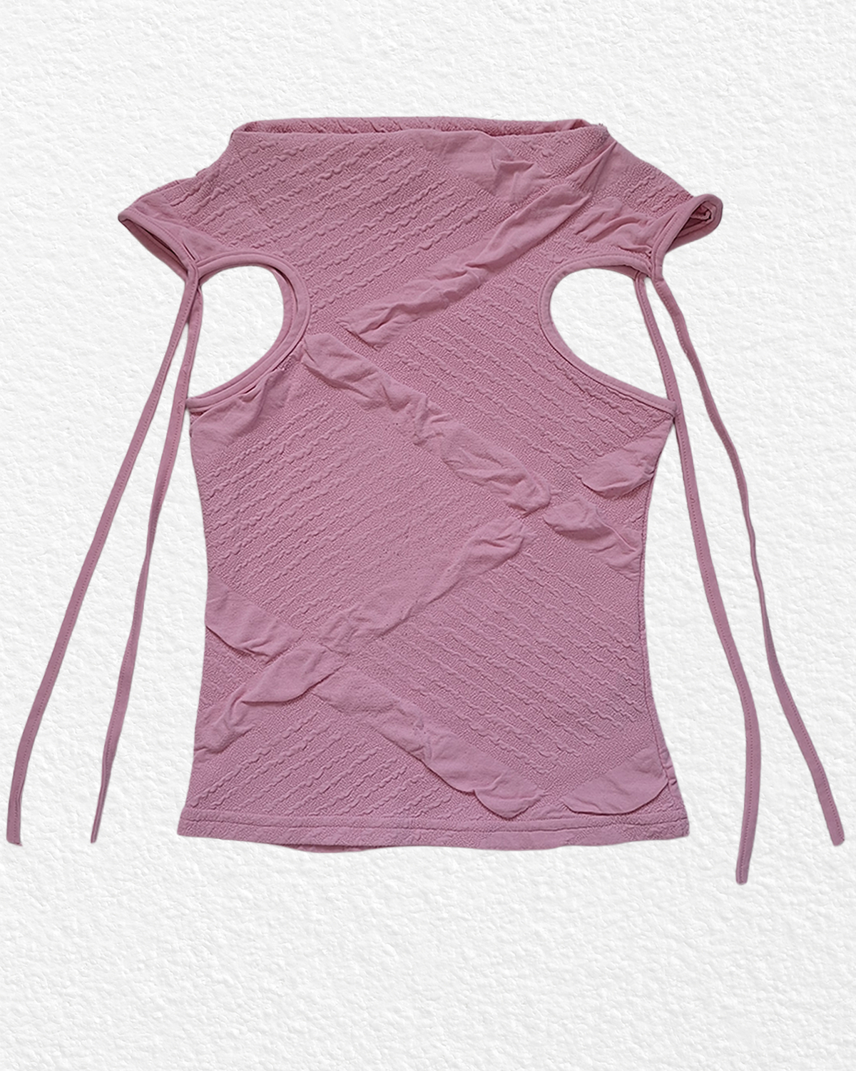 MADE IN ITALY dusty mauve ruffle knit top - S