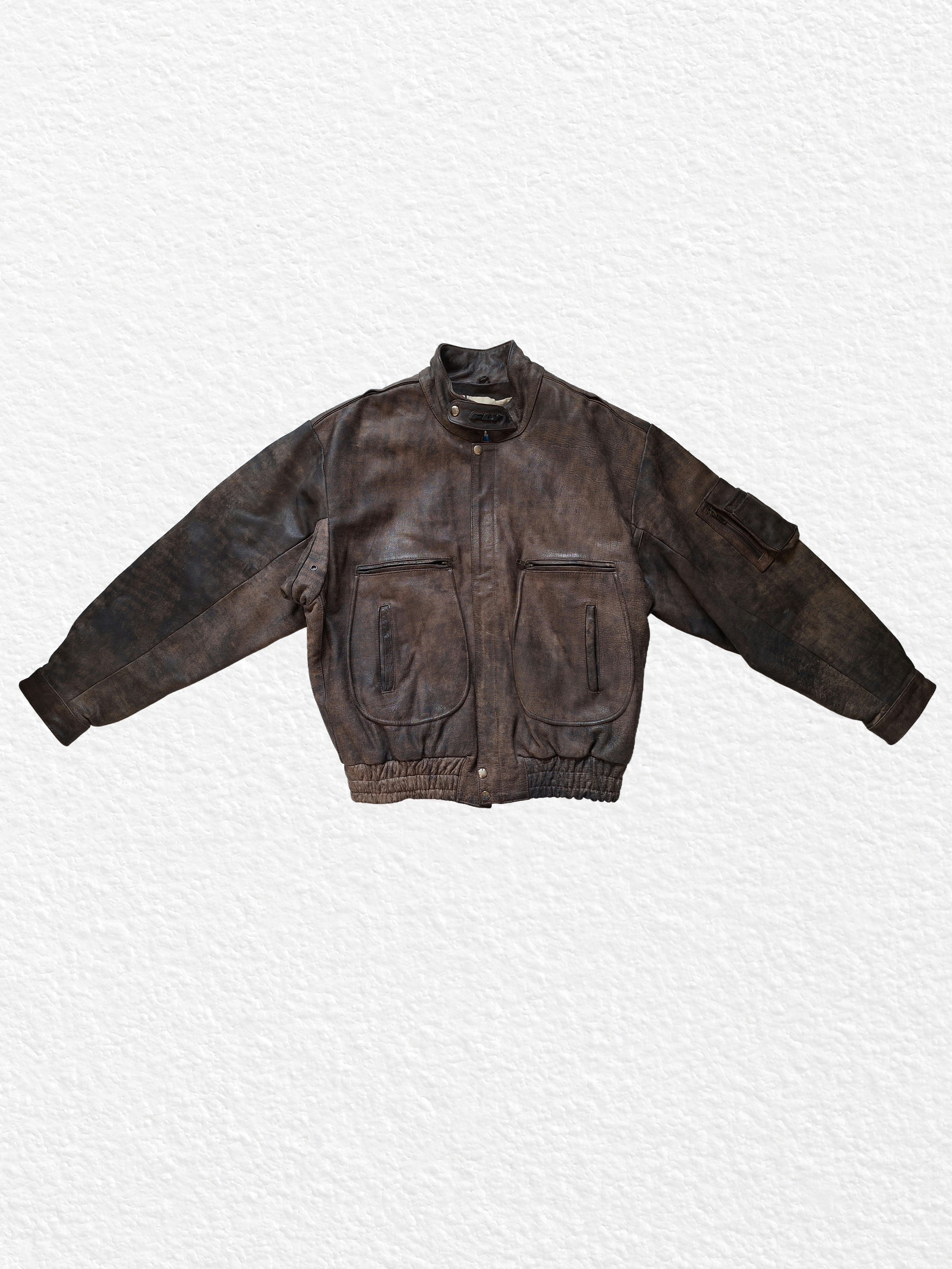 RARE Brown Genuine Leather Jacket