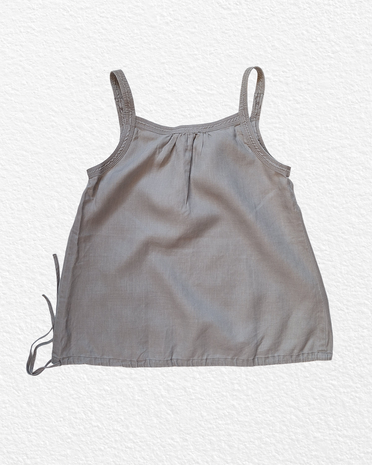 Warm grey linen cami top - M