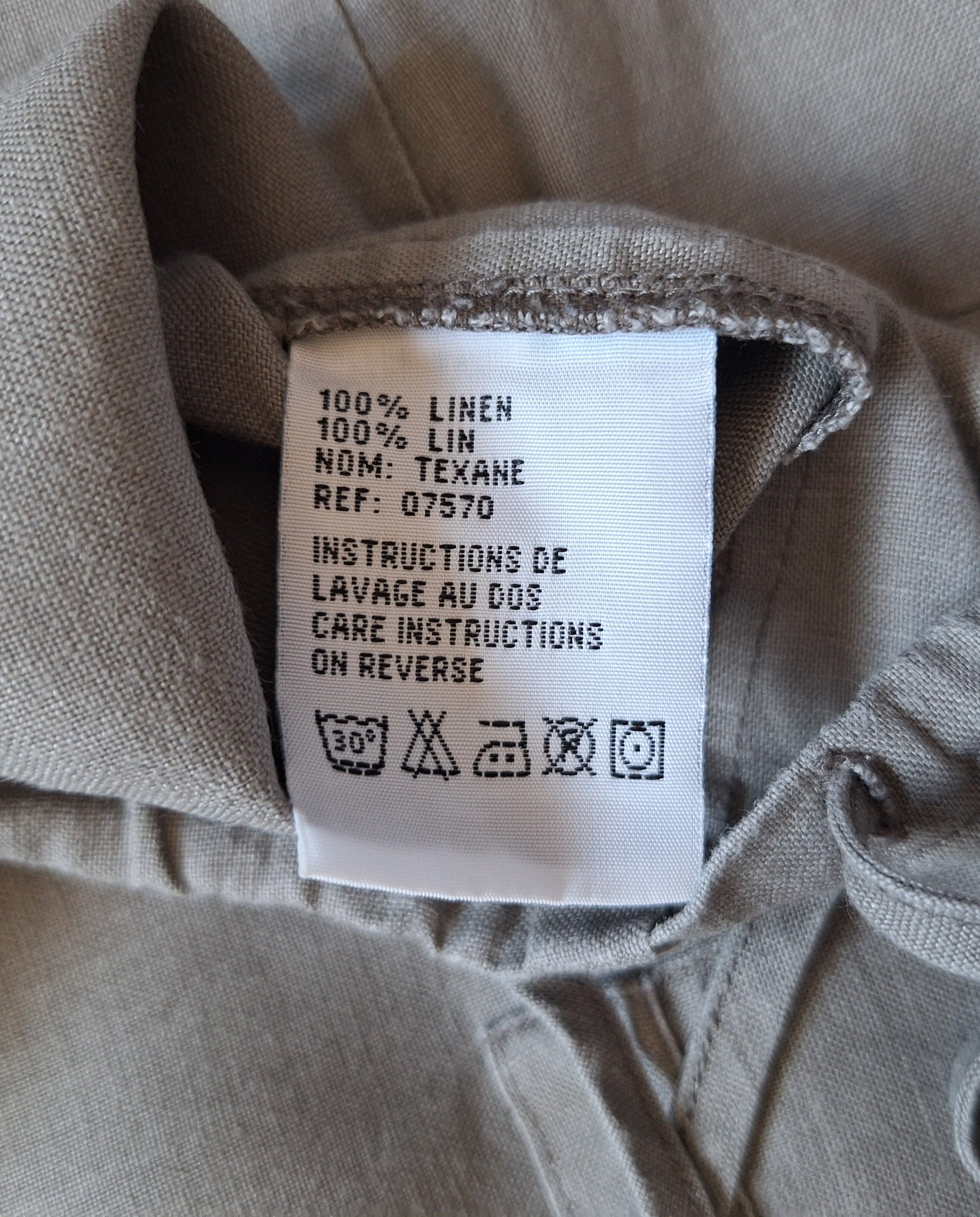 Warm grey linen cami top - M