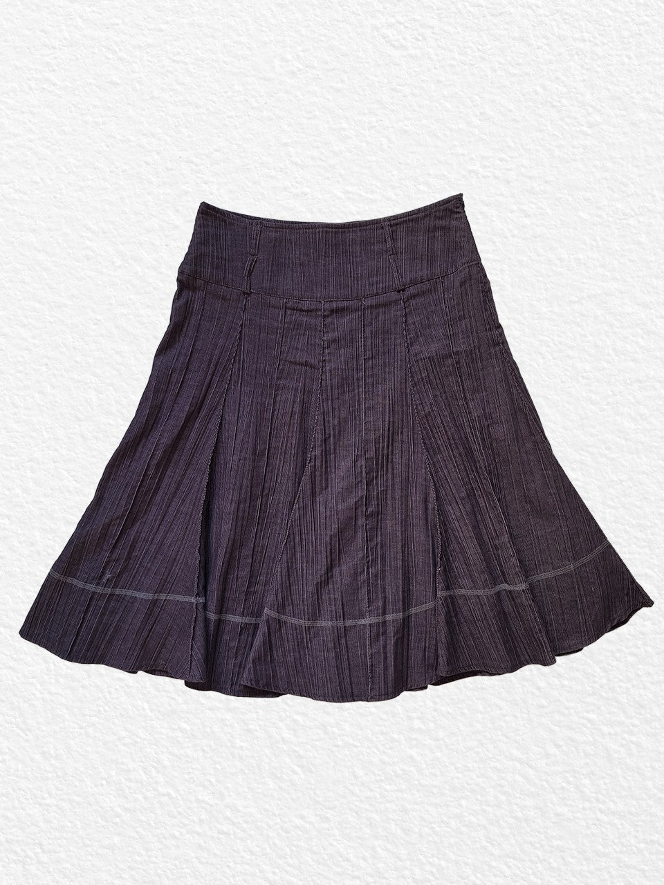 Deep plum pleated skirt