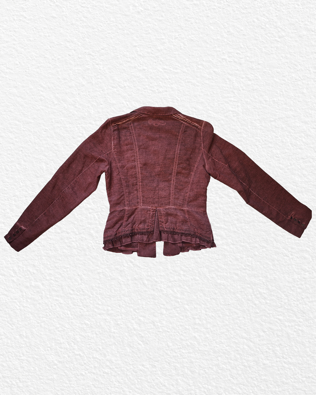 Rare wine-hued cotton jacket