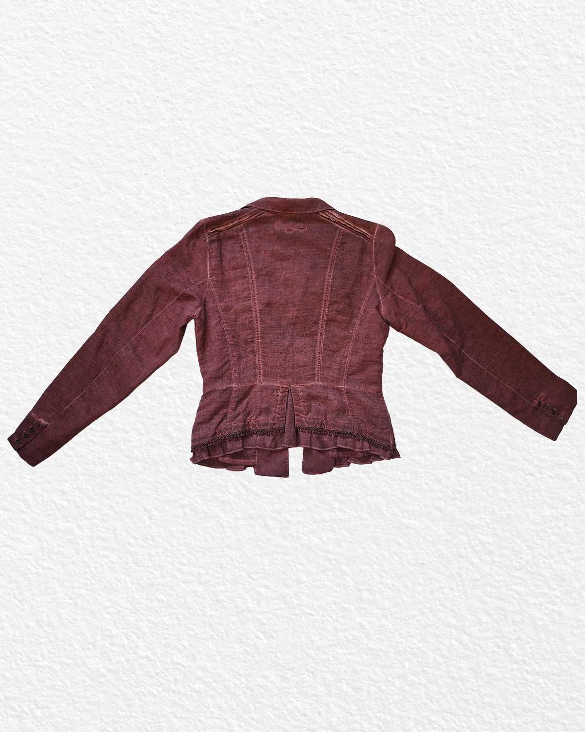 Rare wine-hued cotton jacket