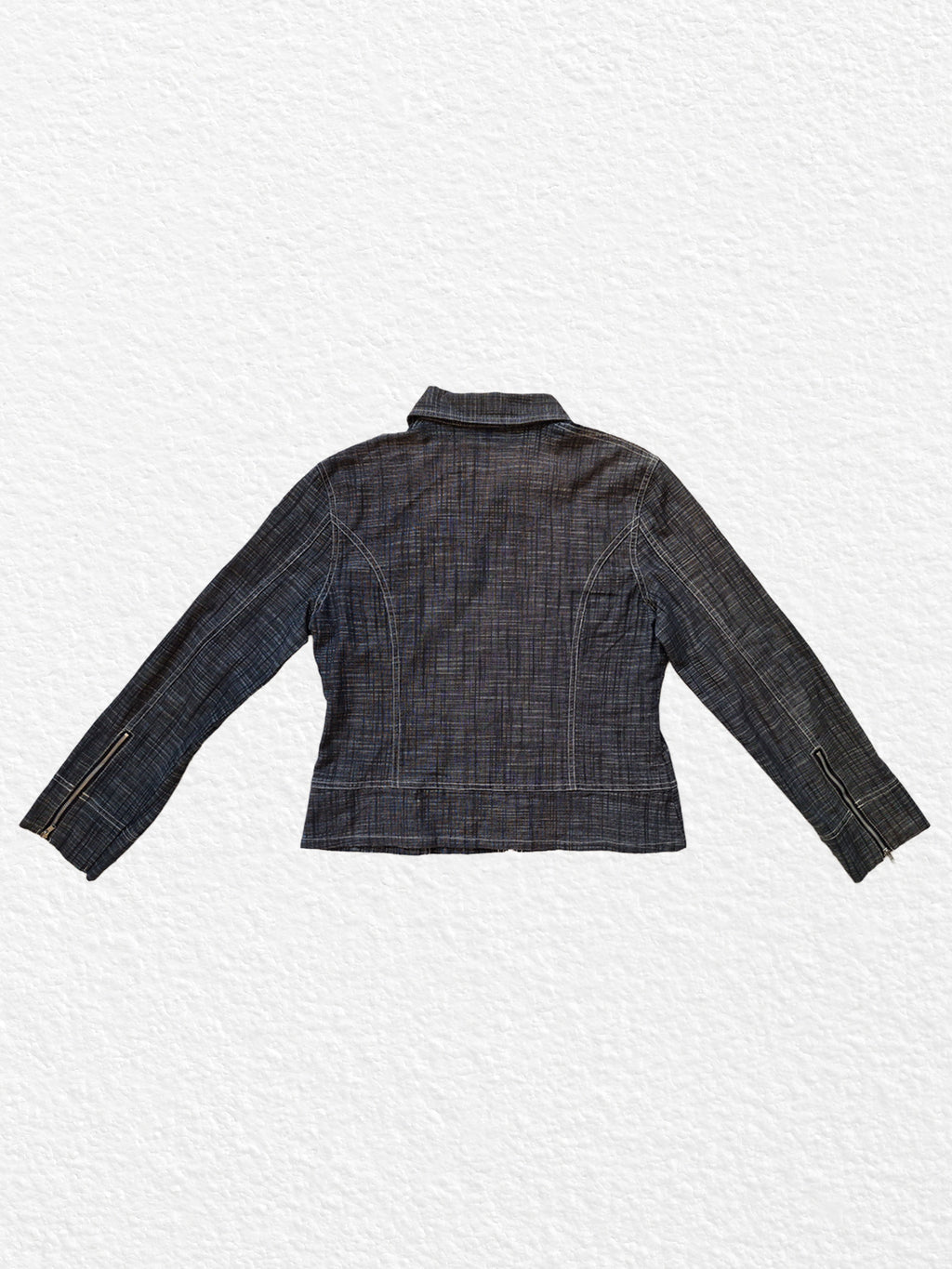 Denim zip-up jacket