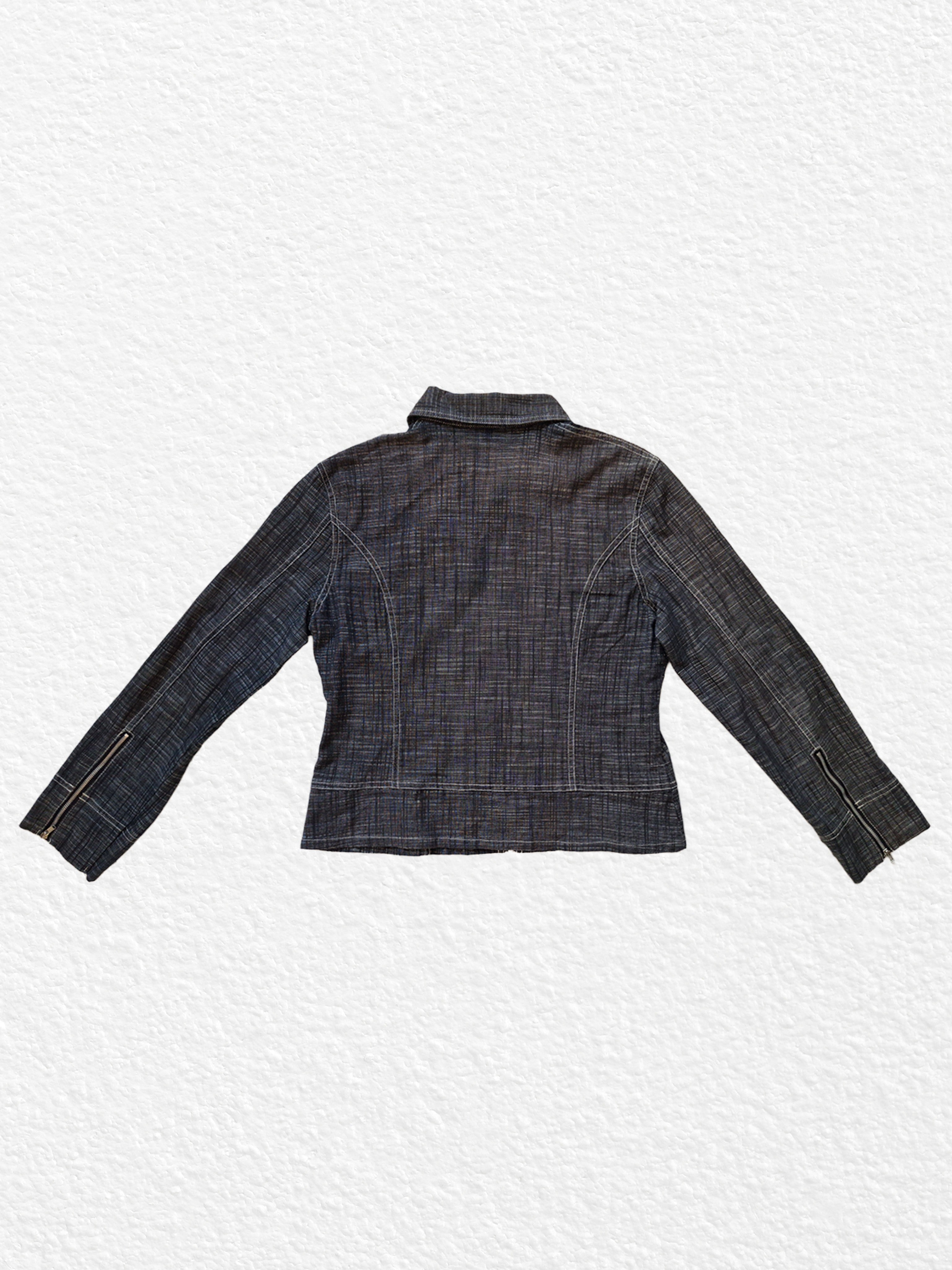 Denim zip-up jacket