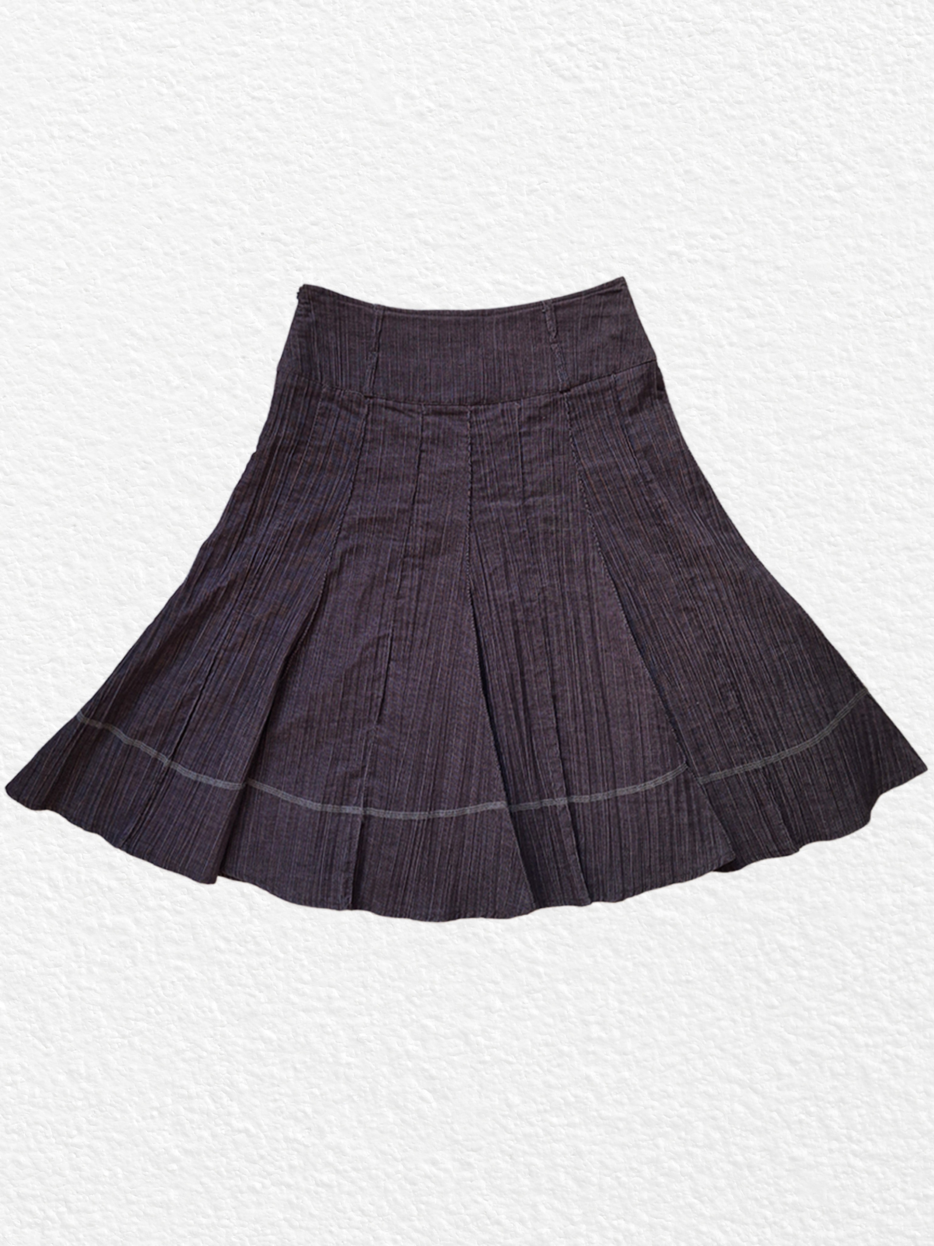 Deep plum pleated skirt