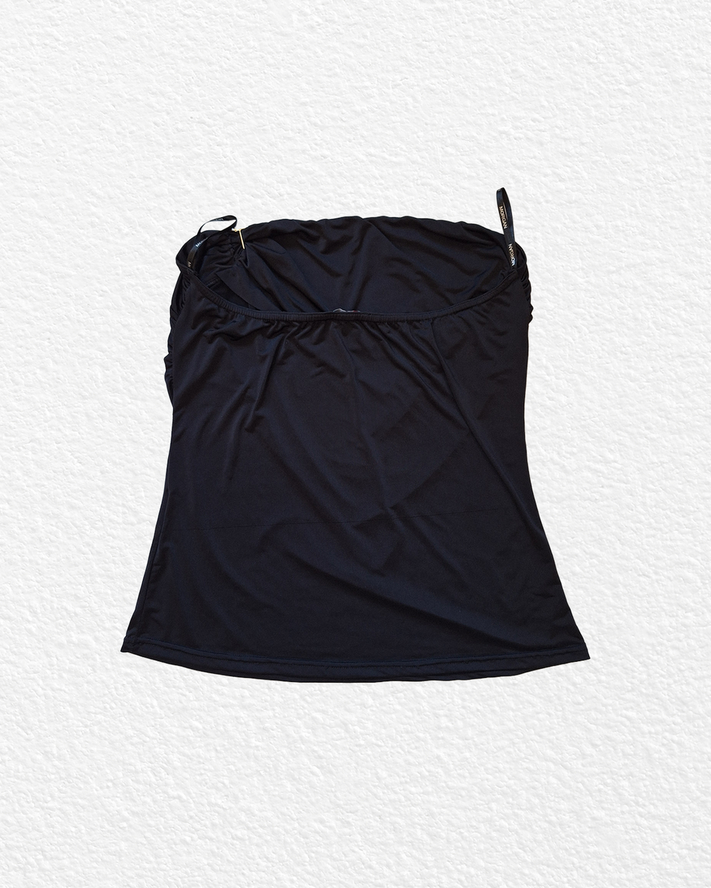 Black sleeveless top with rhinestone detail - L