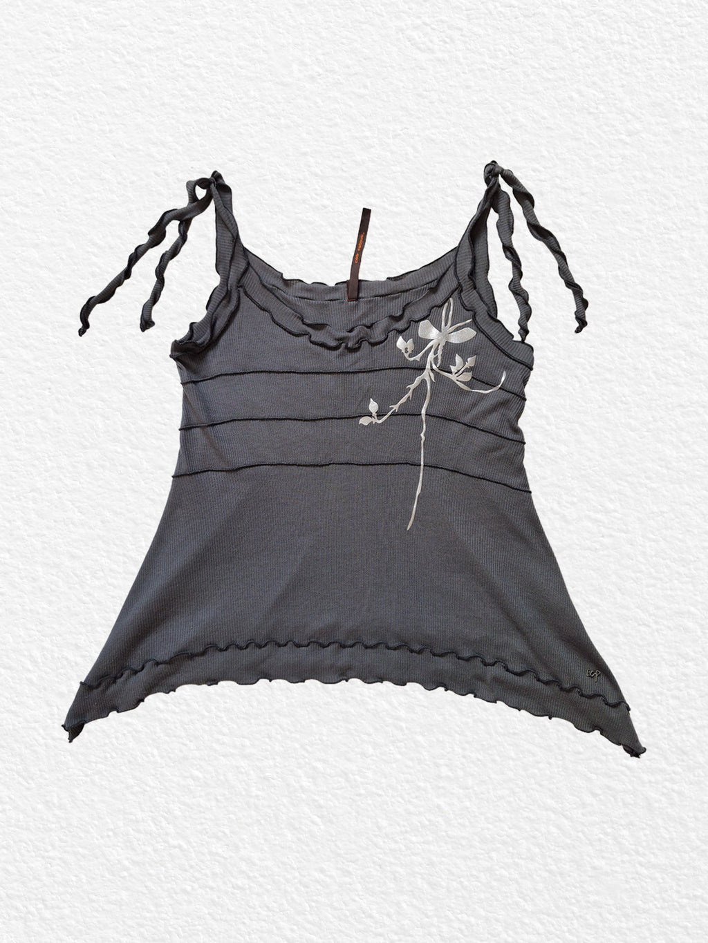 Cop Copine grey sleeveless top with floral print