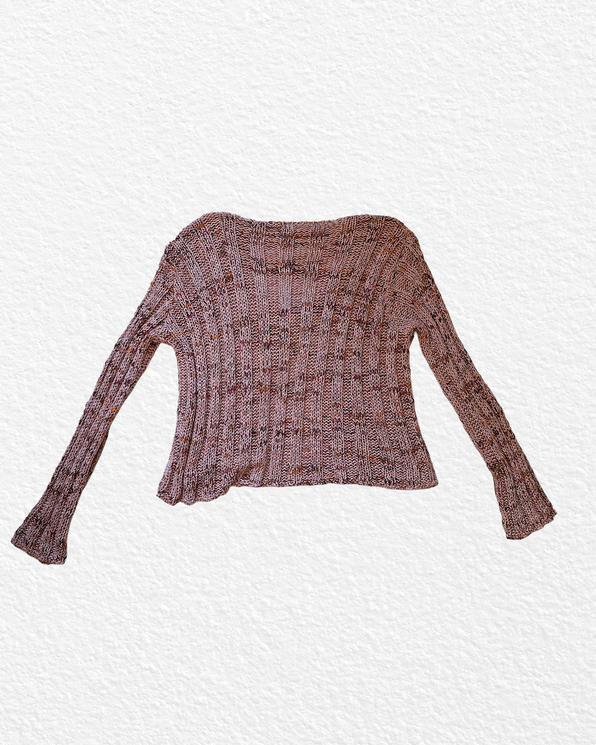 Pink long-sleeved sweater - L