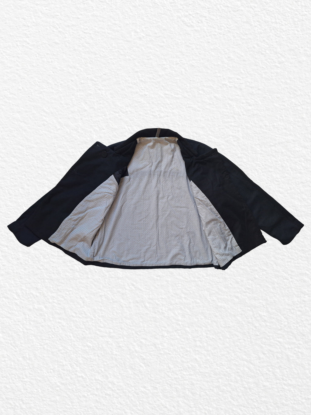 Winter black button-up jacket