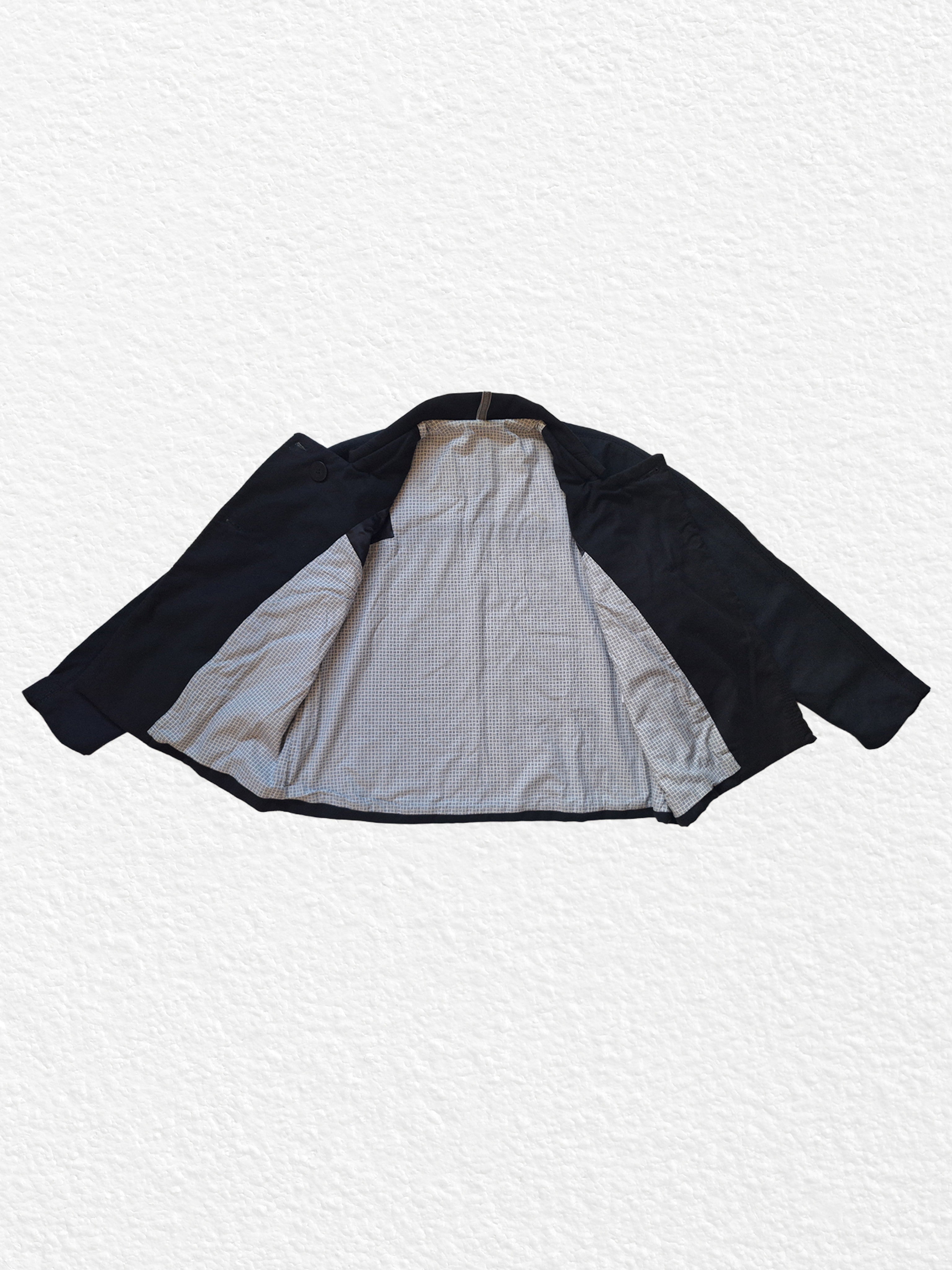 Winter black button-up jacket