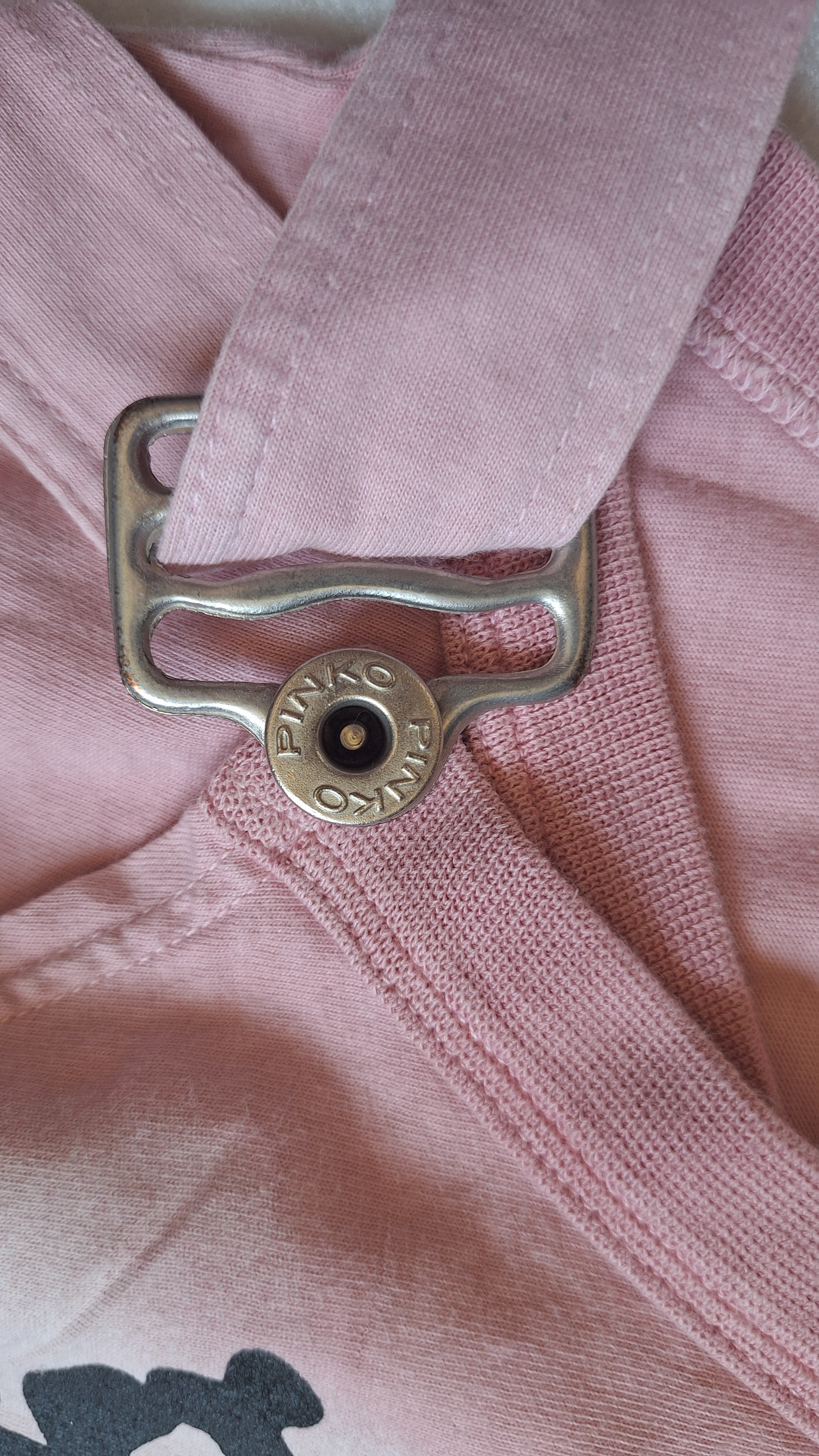 MADE IN ITALY Pinko blush pink graphic tank top — S