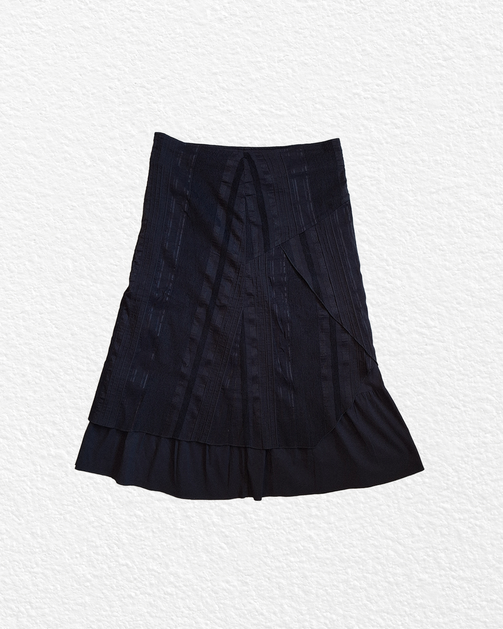 Vintage Black Knee-Length Skirt - S,M