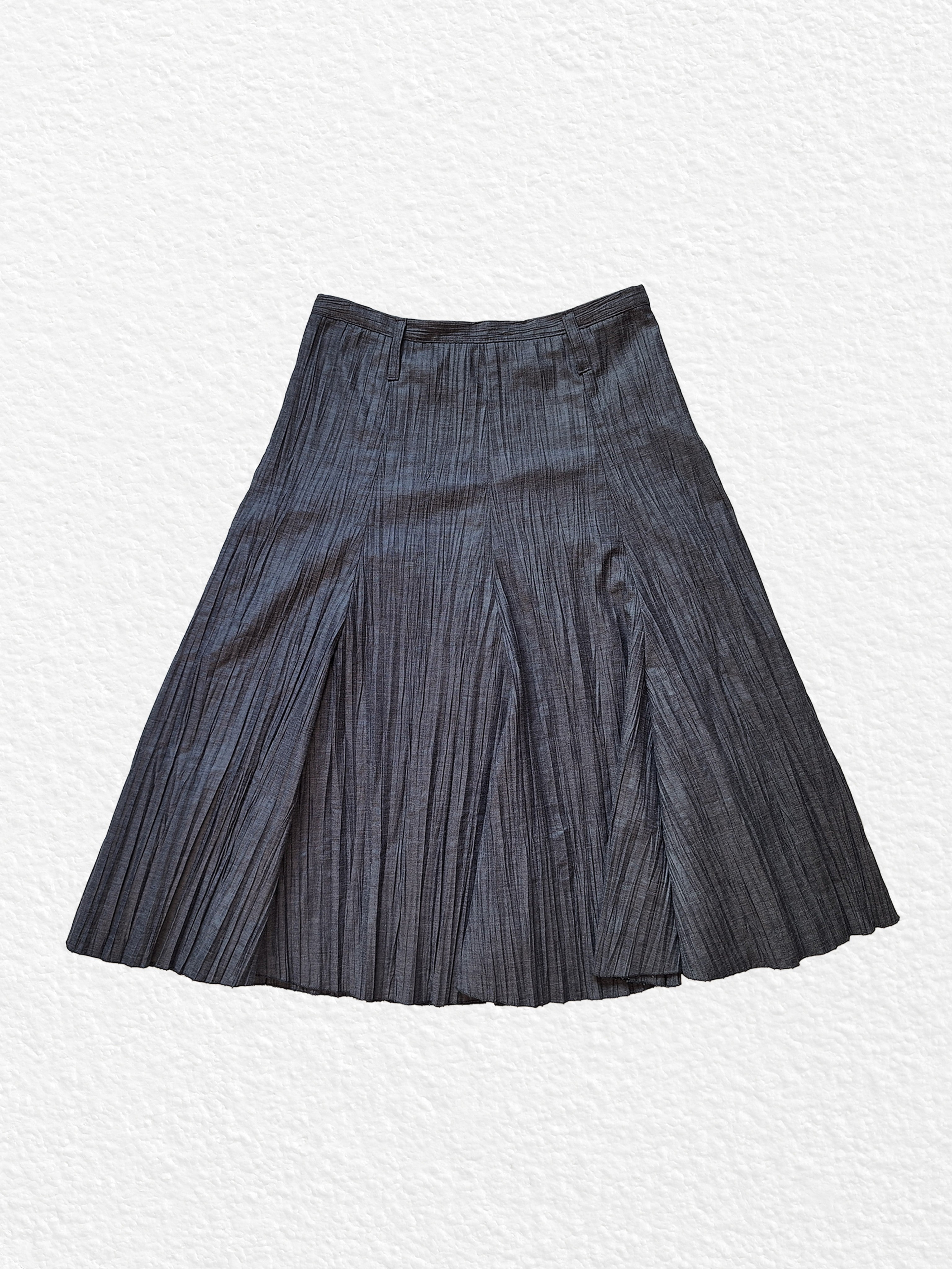 Long Grey pleated skirt