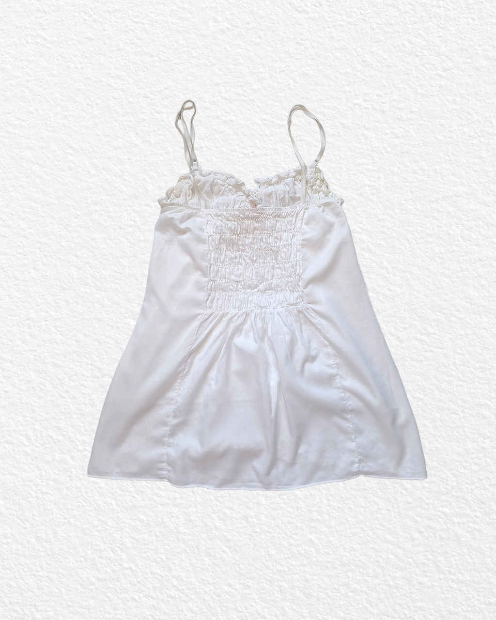 Made in Italy white embroidered cami - M