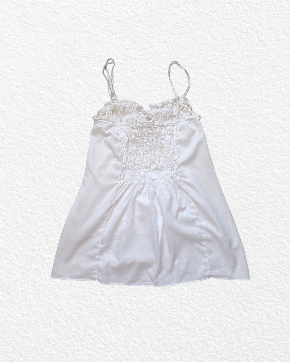 Made in Italy white embroidered cami - M