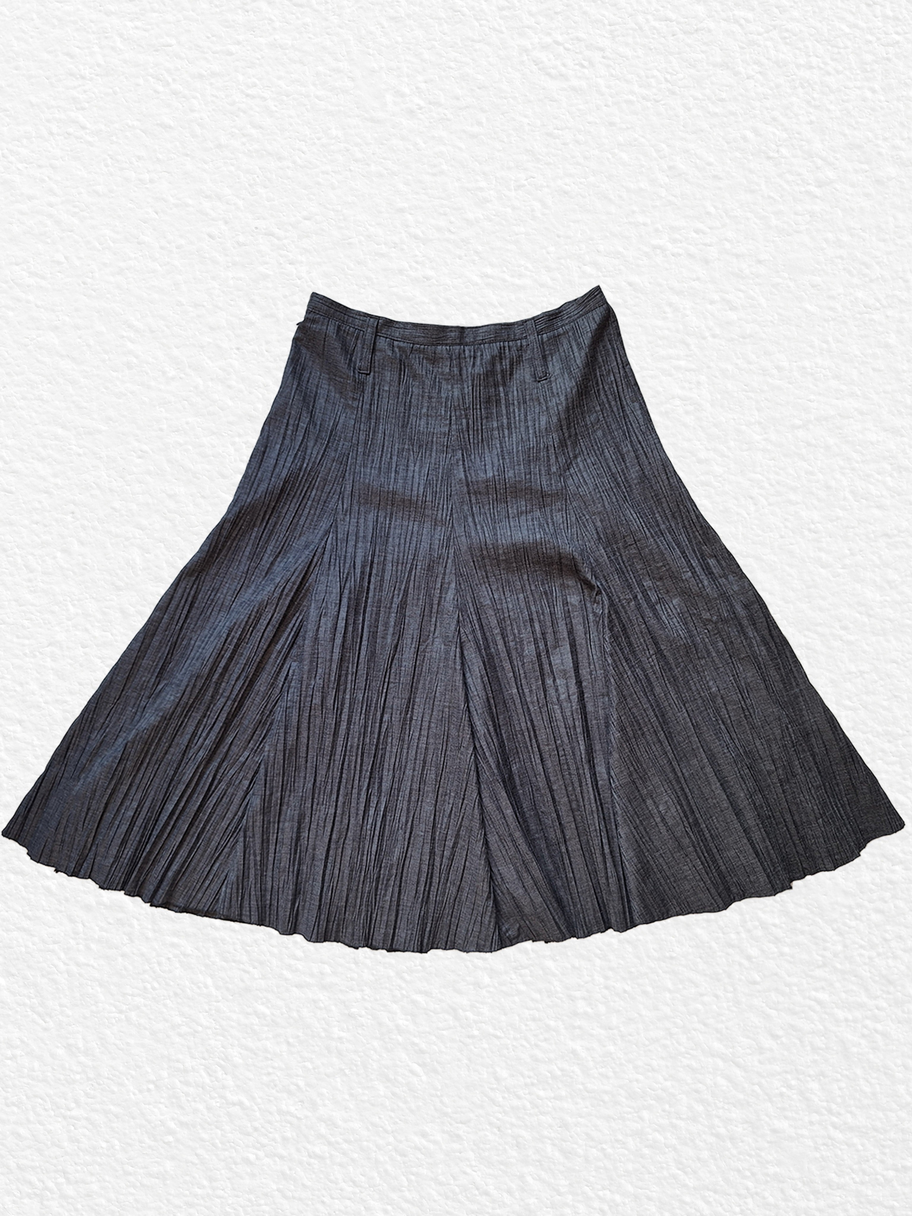 Long Grey pleated skirt