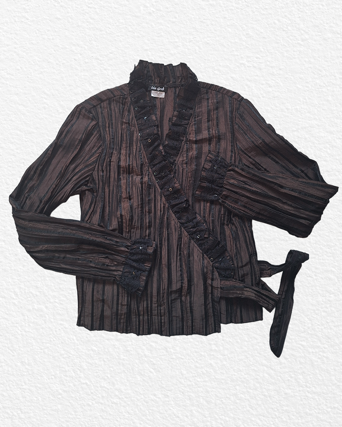 Brown/ Black Japanese-inspired Shirt